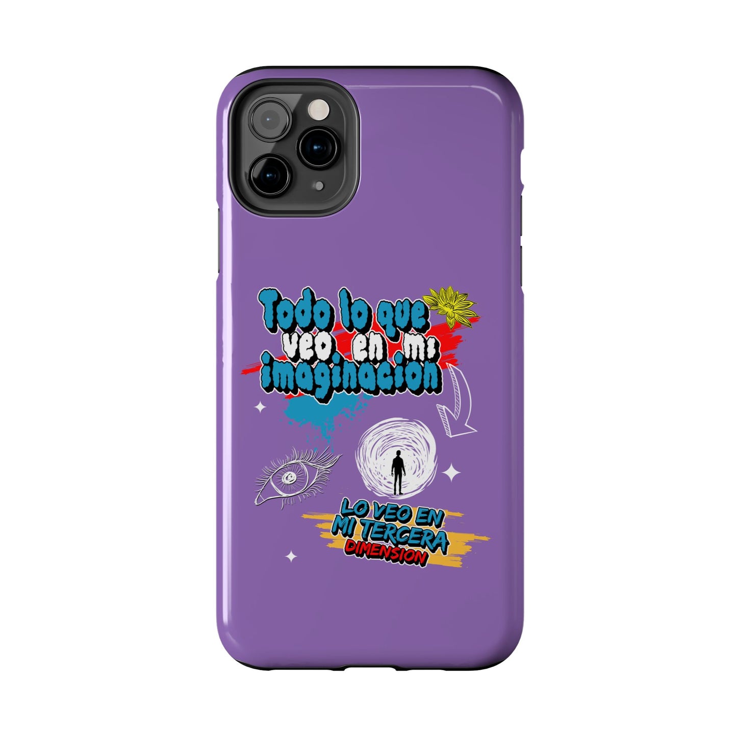 Funda para teléfono "Todo lo que veo en mi imaginación" - Lila