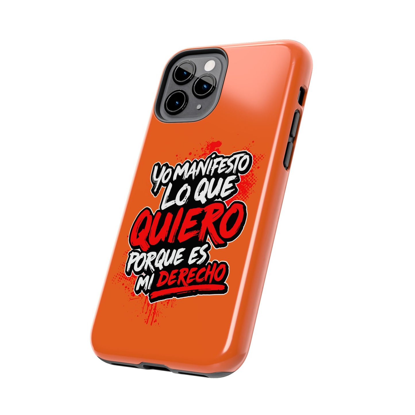 Funda para teléfono "Yo manifiesto lo que quiero" - Naranja
