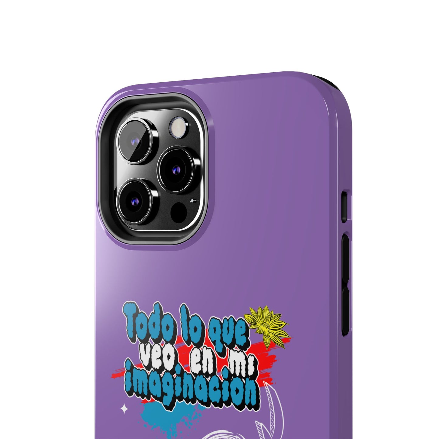Funda para teléfono "Todo lo que veo en mi imaginación" - Lila