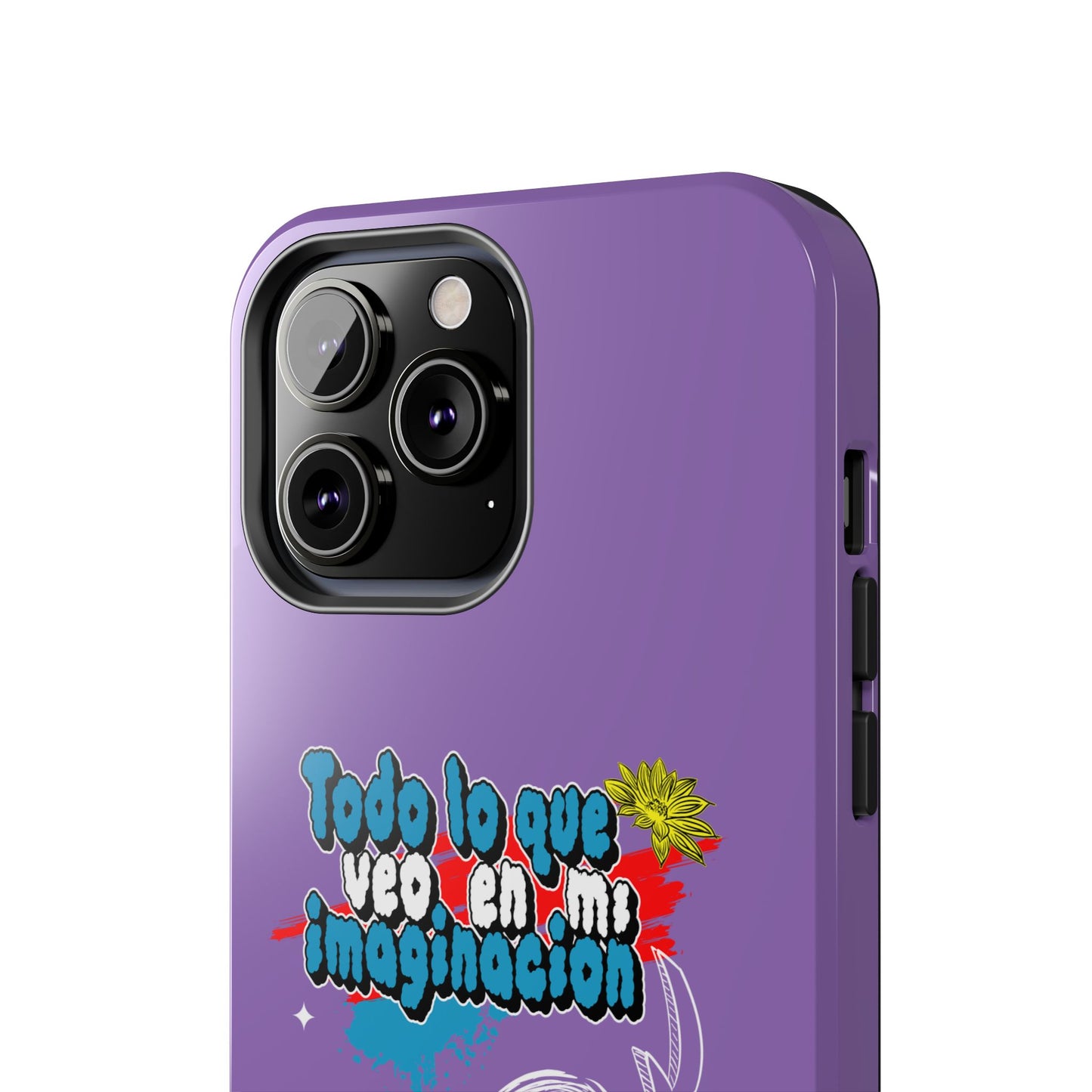 Funda para teléfono "Todo lo que veo en mi imaginación" - Lila