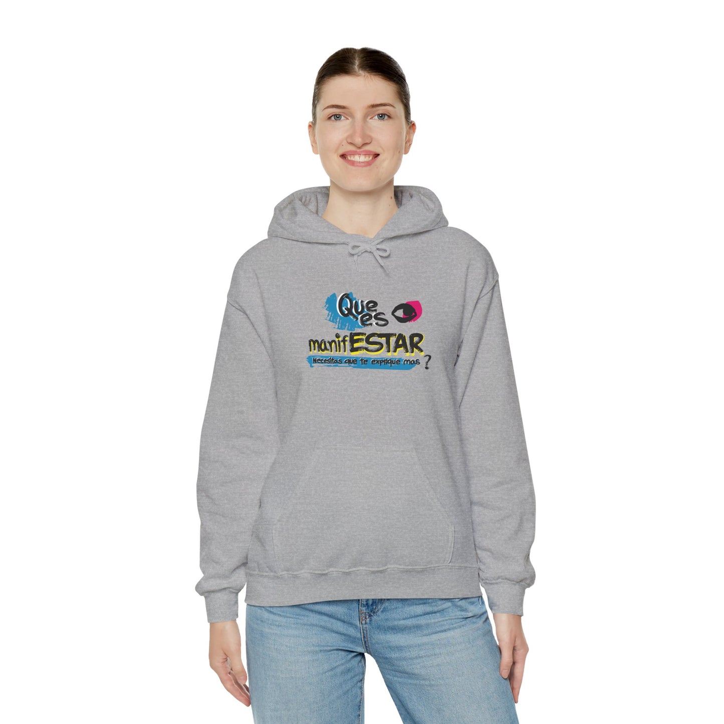 Sudadera con capucha unisex Heavy Blend™ - "¿Qué es manifestar?"