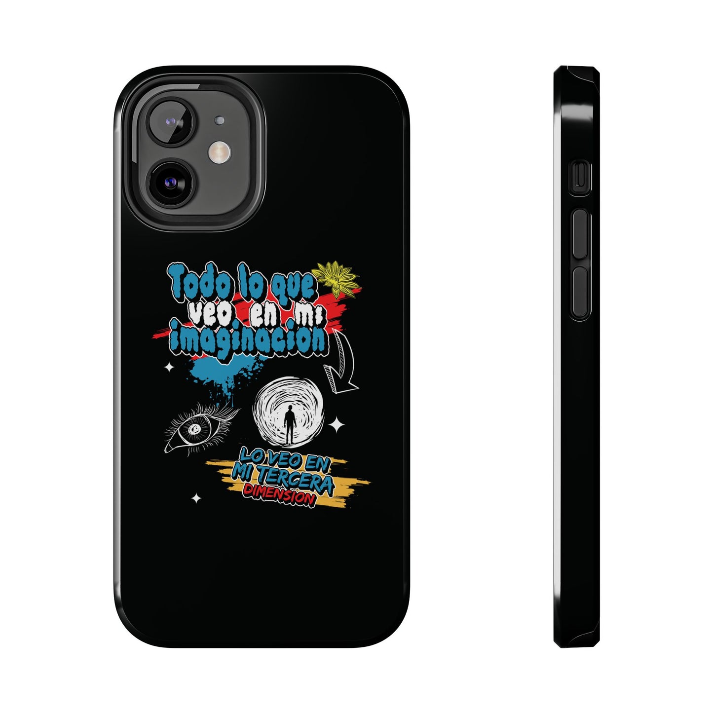 Funda para teléfono "Todo lo que veo en mi imaginación" - Negro
