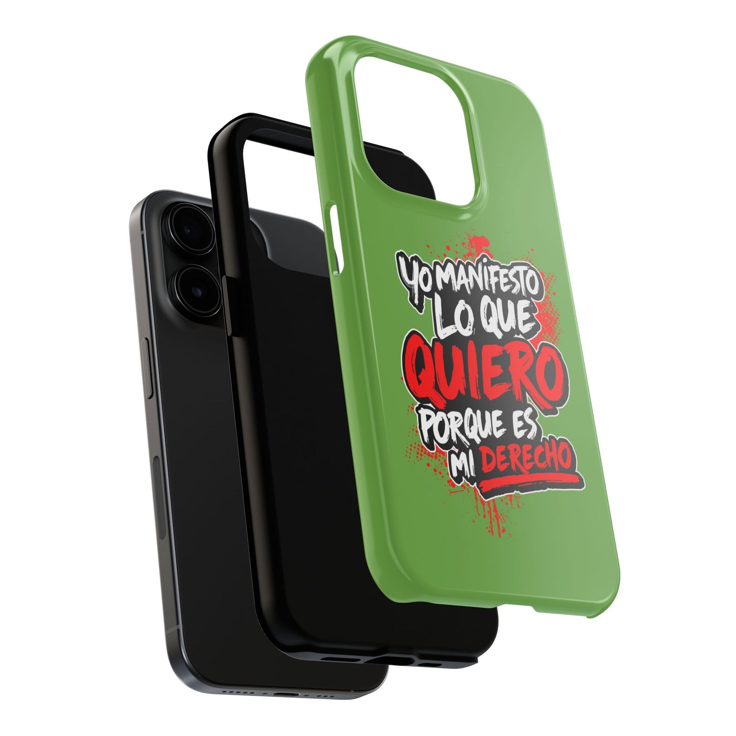 Funda para teléfono "Yo manifiesto lo que quiero" - Verde