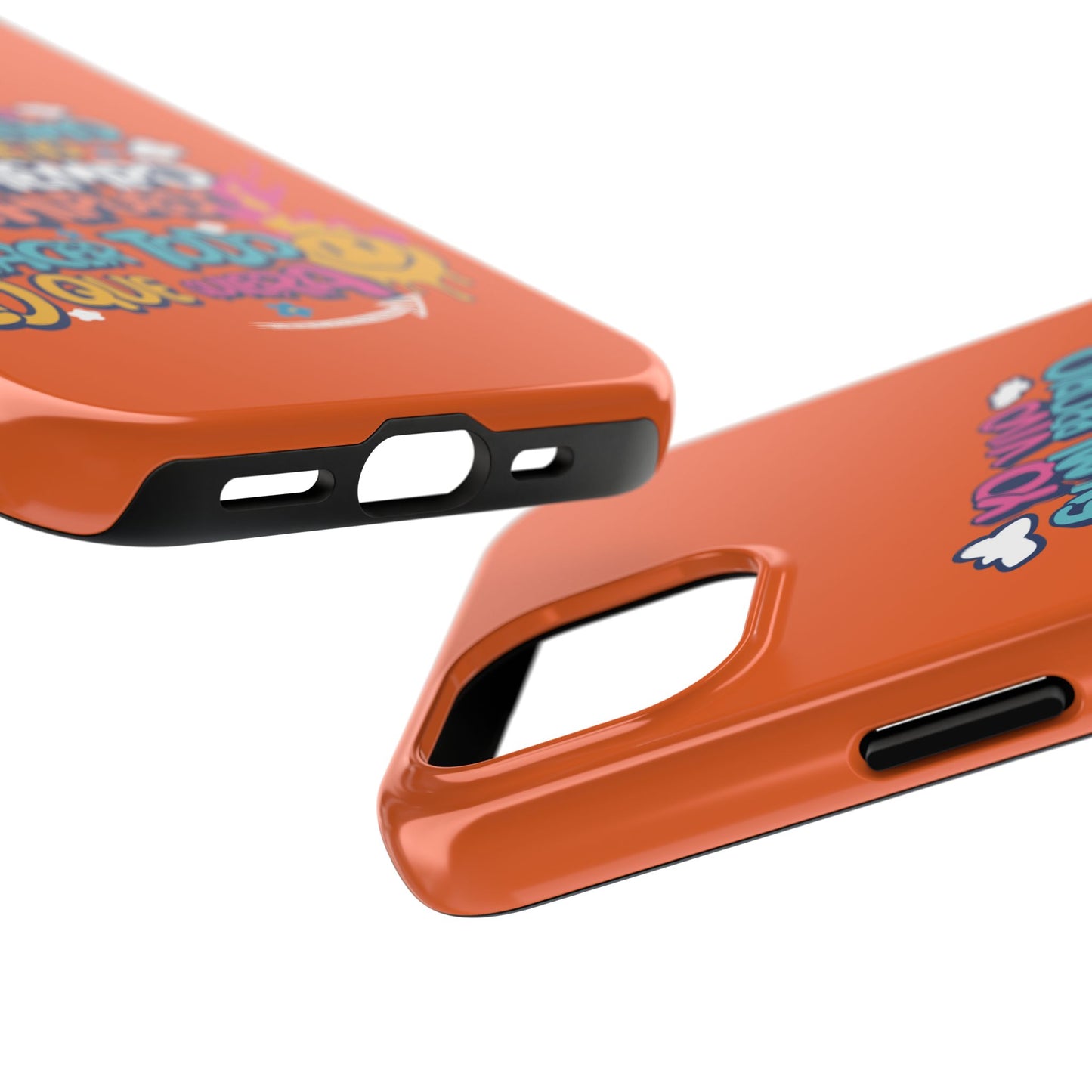 Funda para teléfono "Yo vivo en propio espacio y tiempo" - Naranja