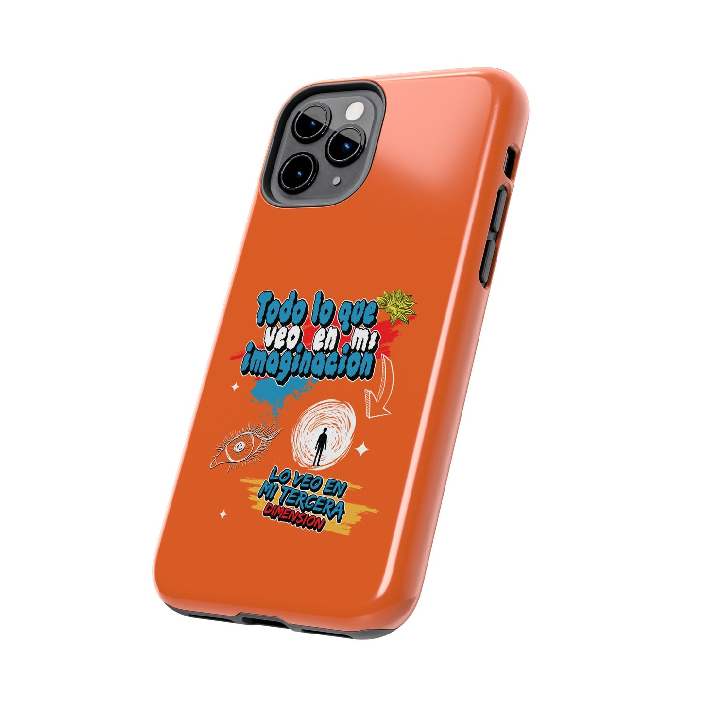 Funda para teléfono "Todo lo que veo en mi imaginación" - Naranja