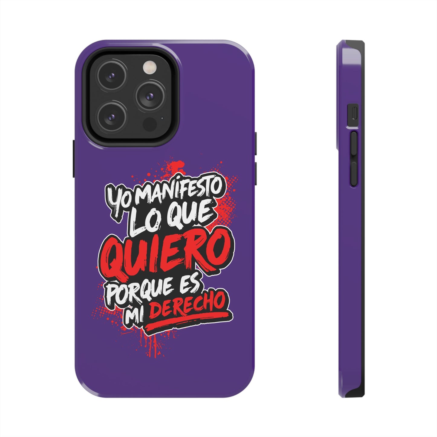 Funda para teléfono "Yo manifiesto lo que quiero" - Violeta