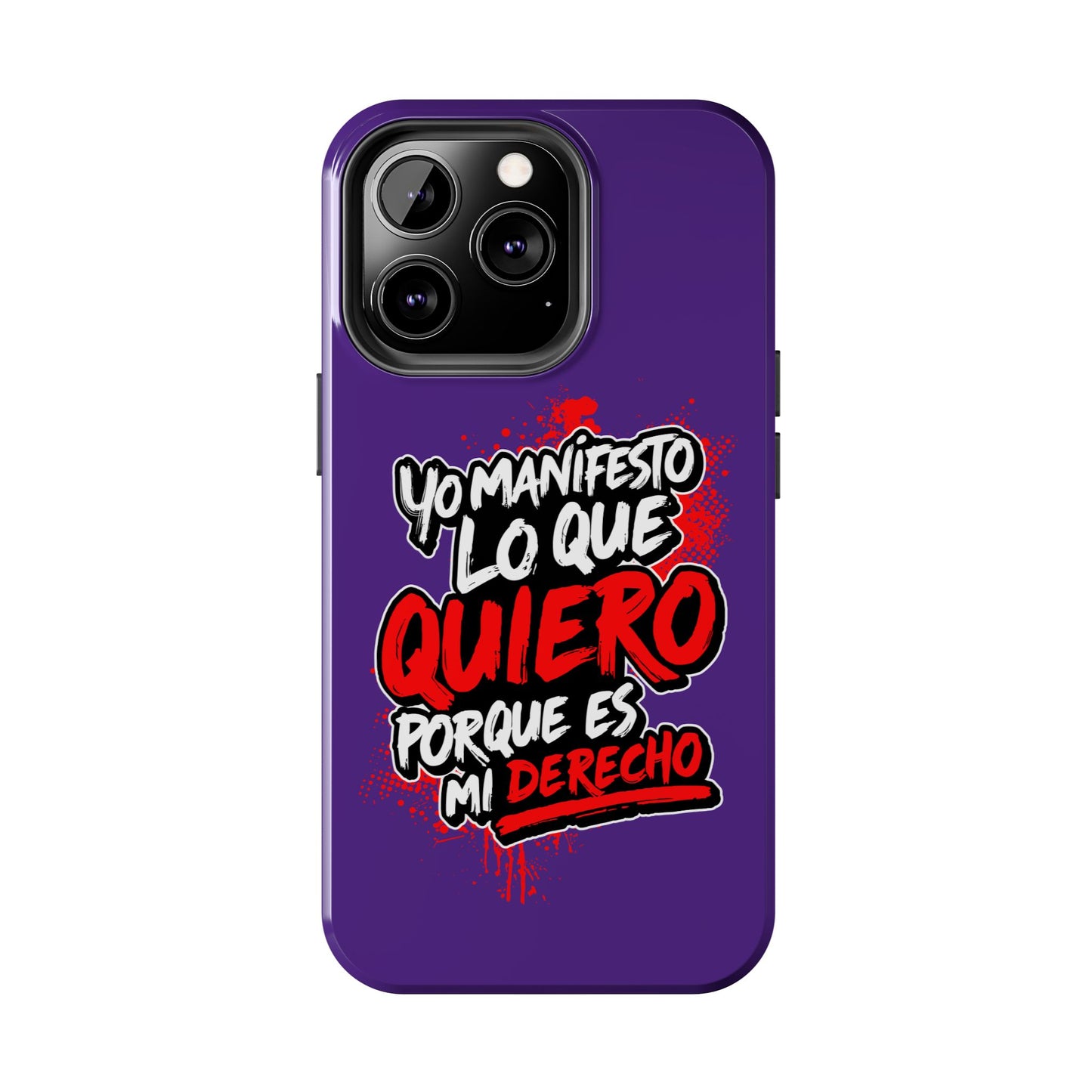 Funda para teléfono "Yo manifiesto lo que quiero" - Violeta