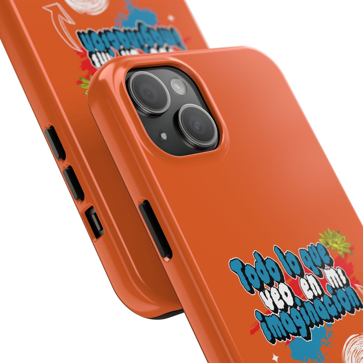 Funda para teléfono "Todo lo que veo en mi imaginación" - Naranja