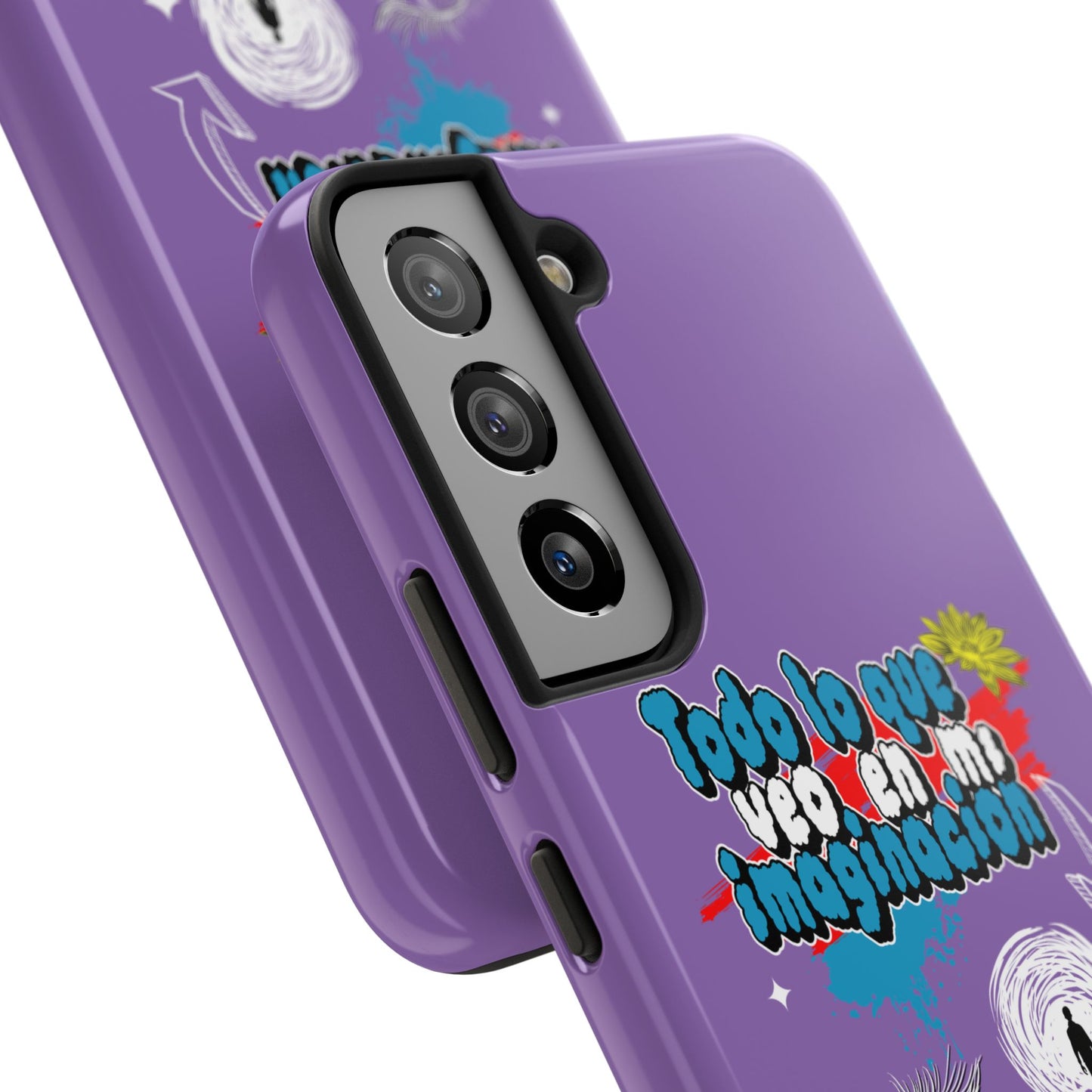 Funda para teléfono "Todo lo que veo en mi imaginación" - Lila