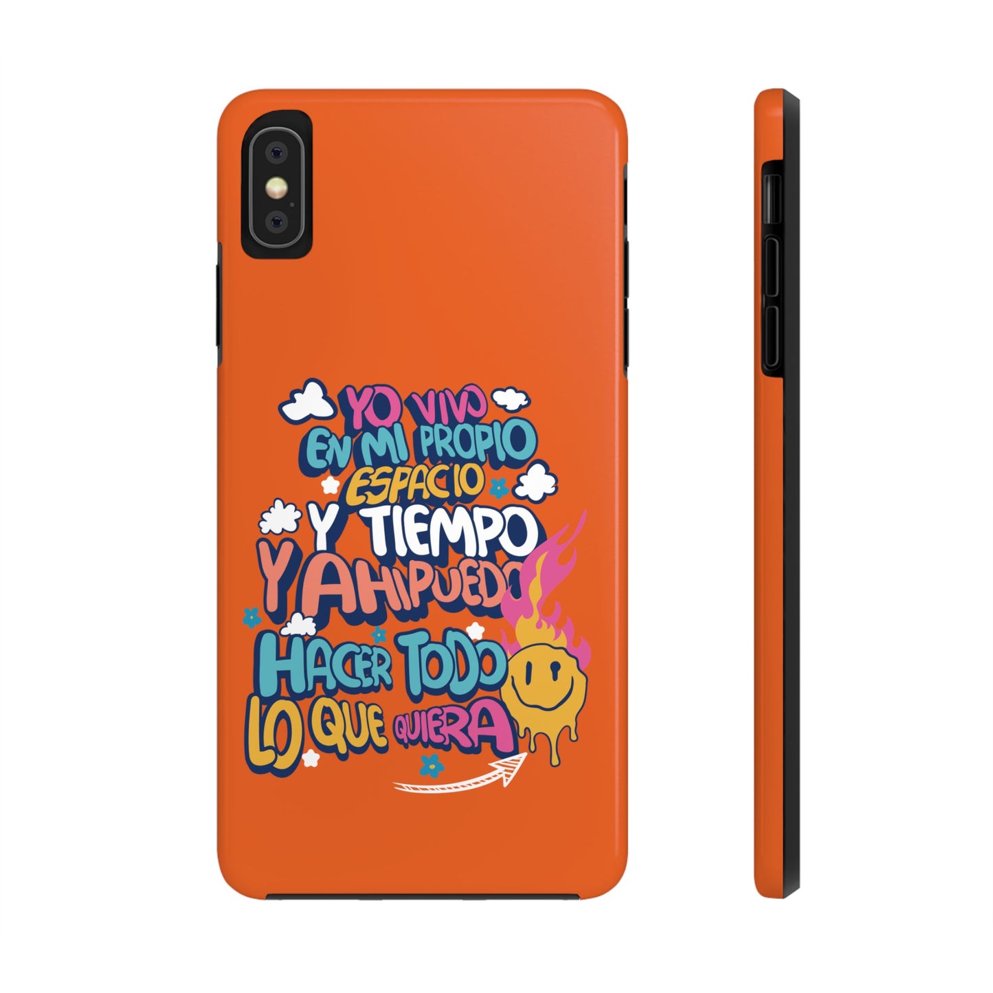 Funda para teléfono "Yo vivo en propio espacio y tiempo" - Naranja