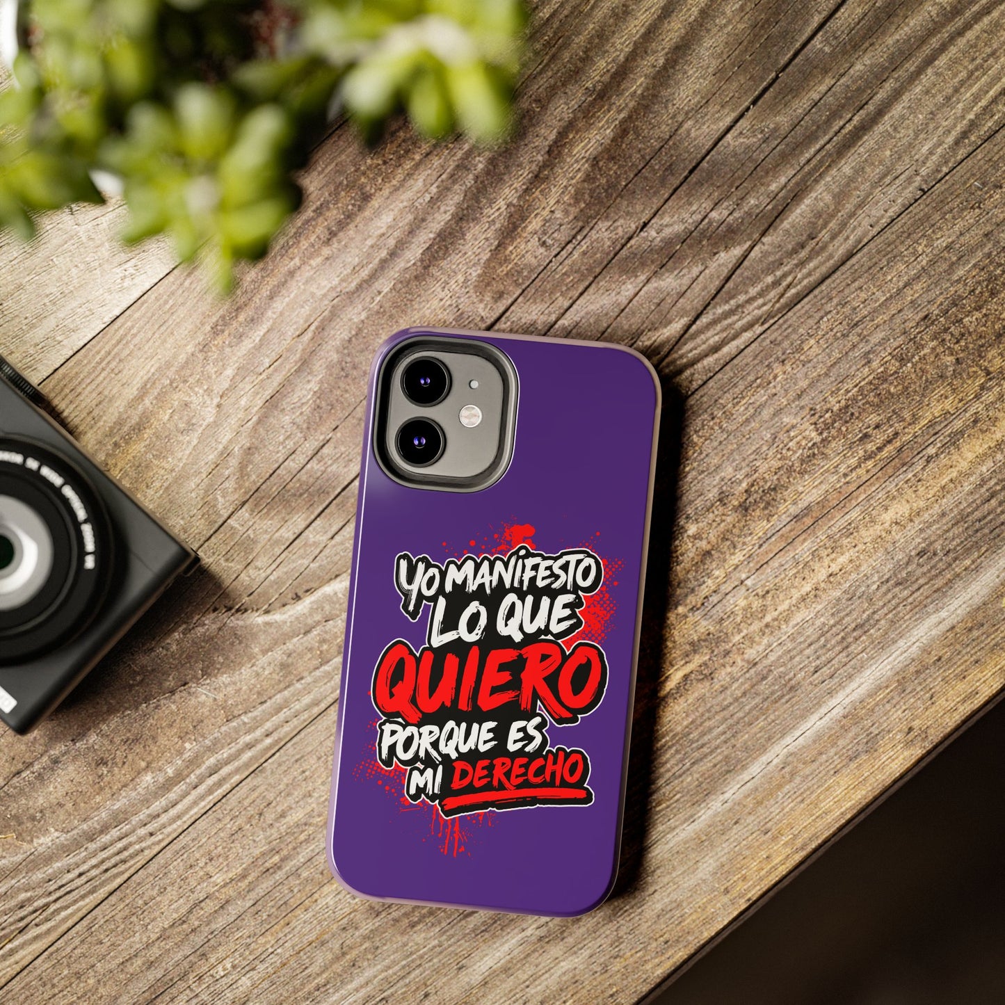 Funda para teléfono "Yo manifiesto lo que quiero" - Violeta