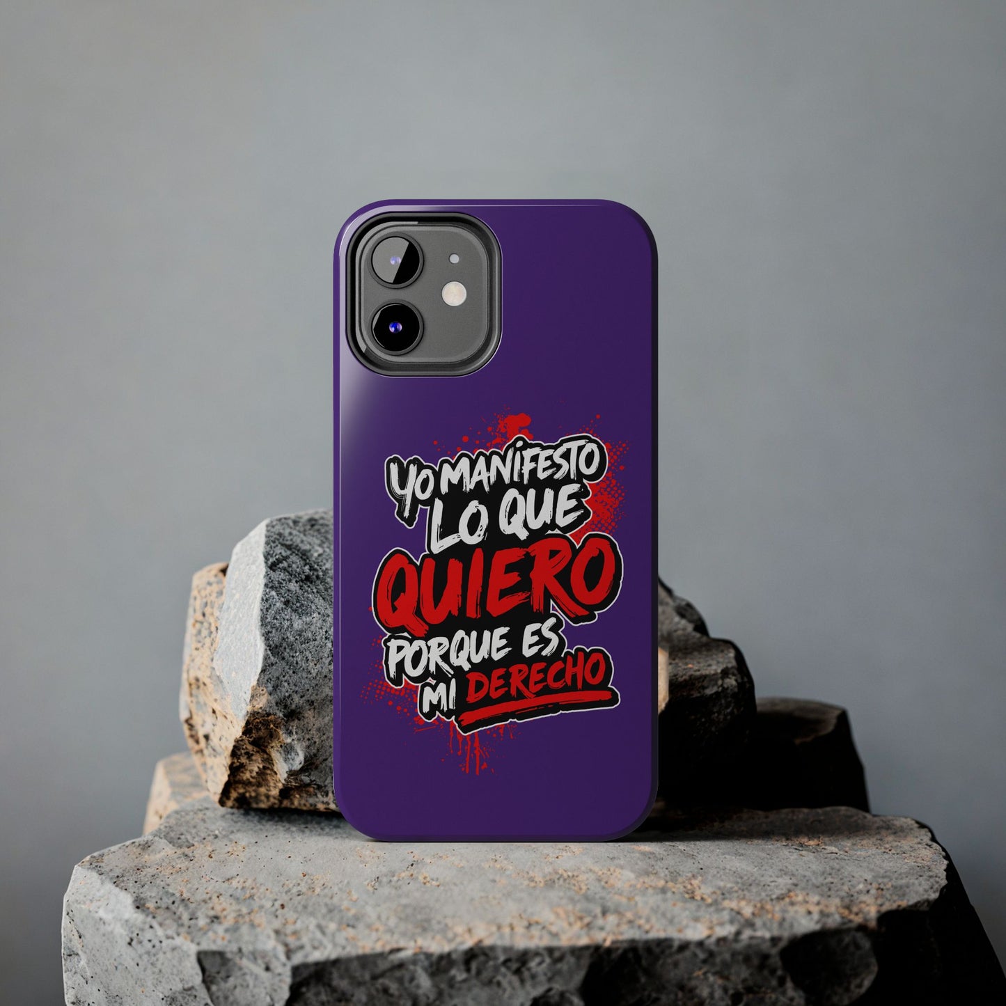Funda para teléfono "Yo manifiesto lo que quiero" - Violeta