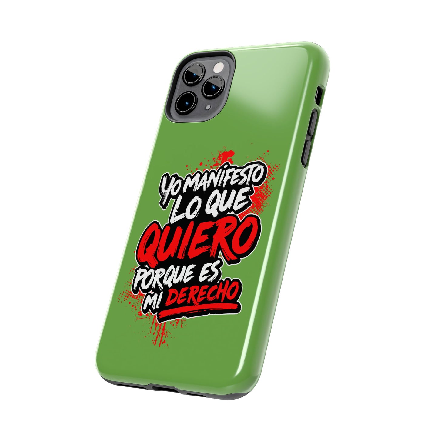 Funda para teléfono "Yo manifiesto lo que quiero" - Verde