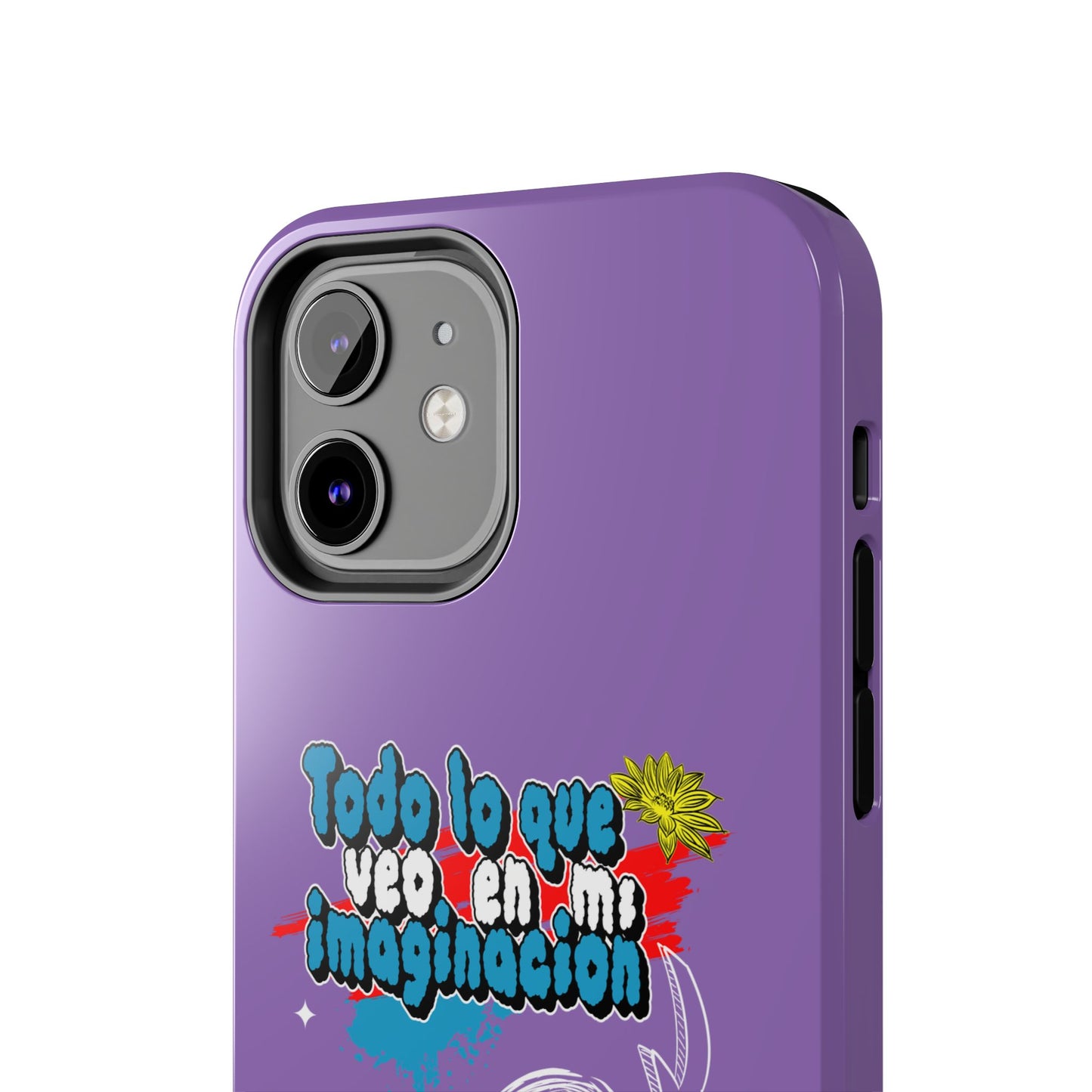 Funda para teléfono "Todo lo que veo en mi imaginación" - Lila