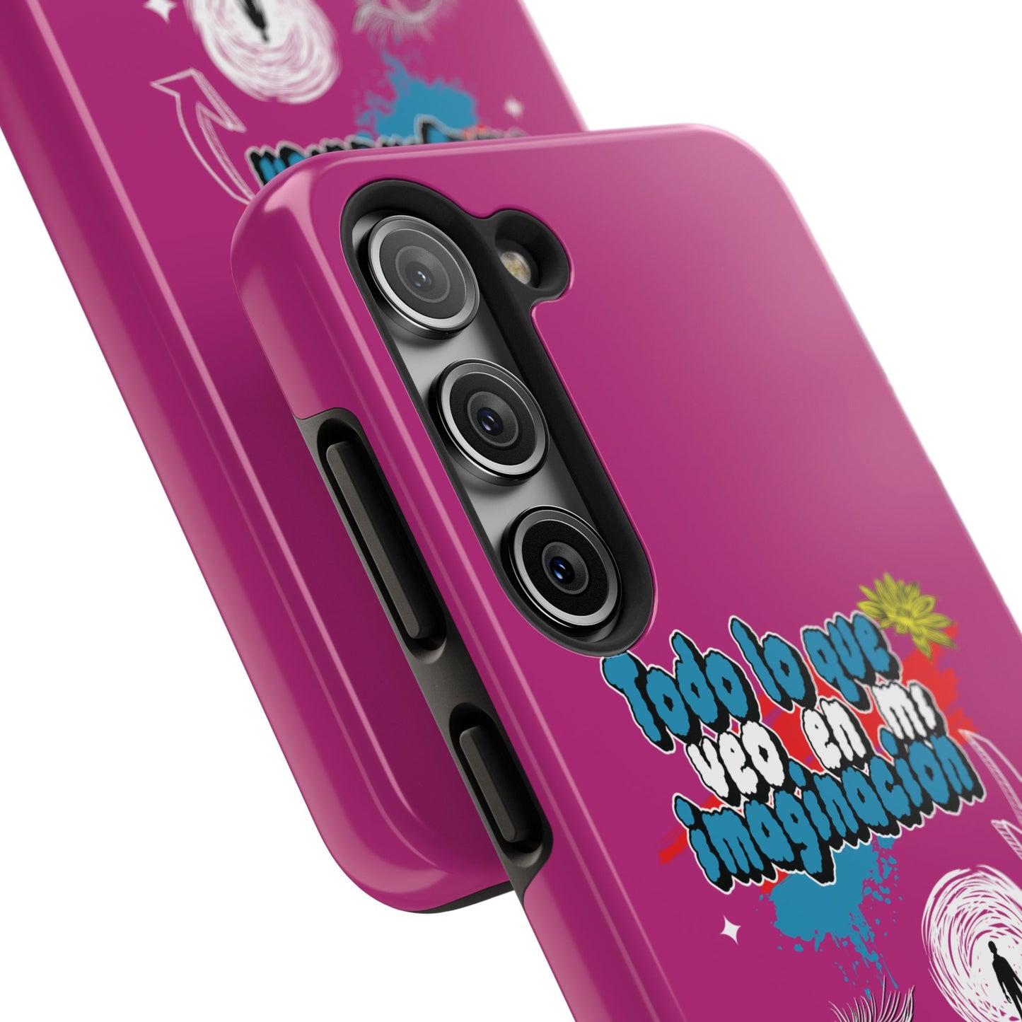 Funda para teléfono "Todo lo que veo en mi imaginación" - Fucsia