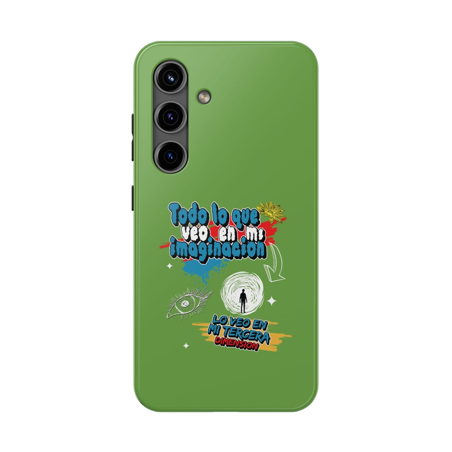 Funda para teléfono "Todo lo que veo en mi imaginación" - Verde
