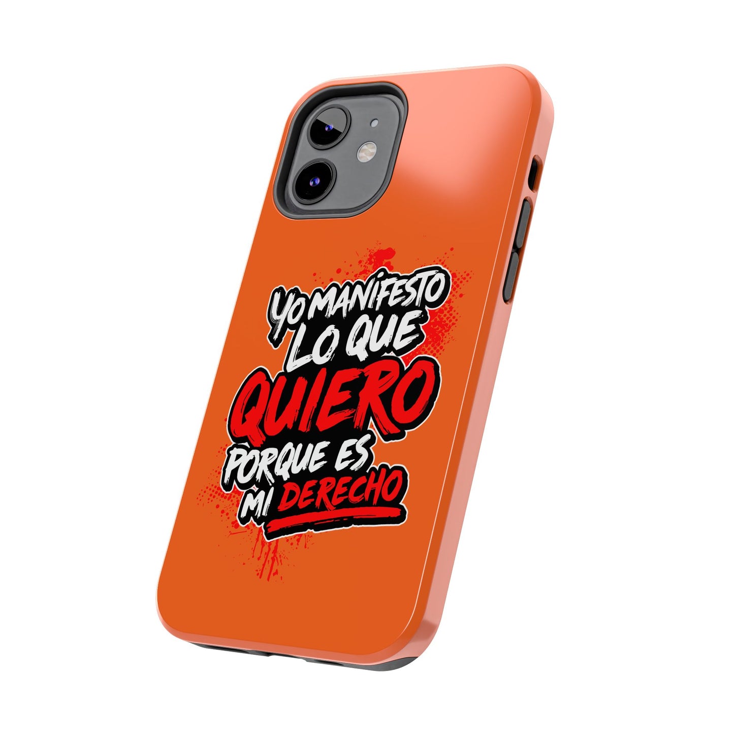Funda para teléfono "Yo manifiesto lo que quiero" - Naranja