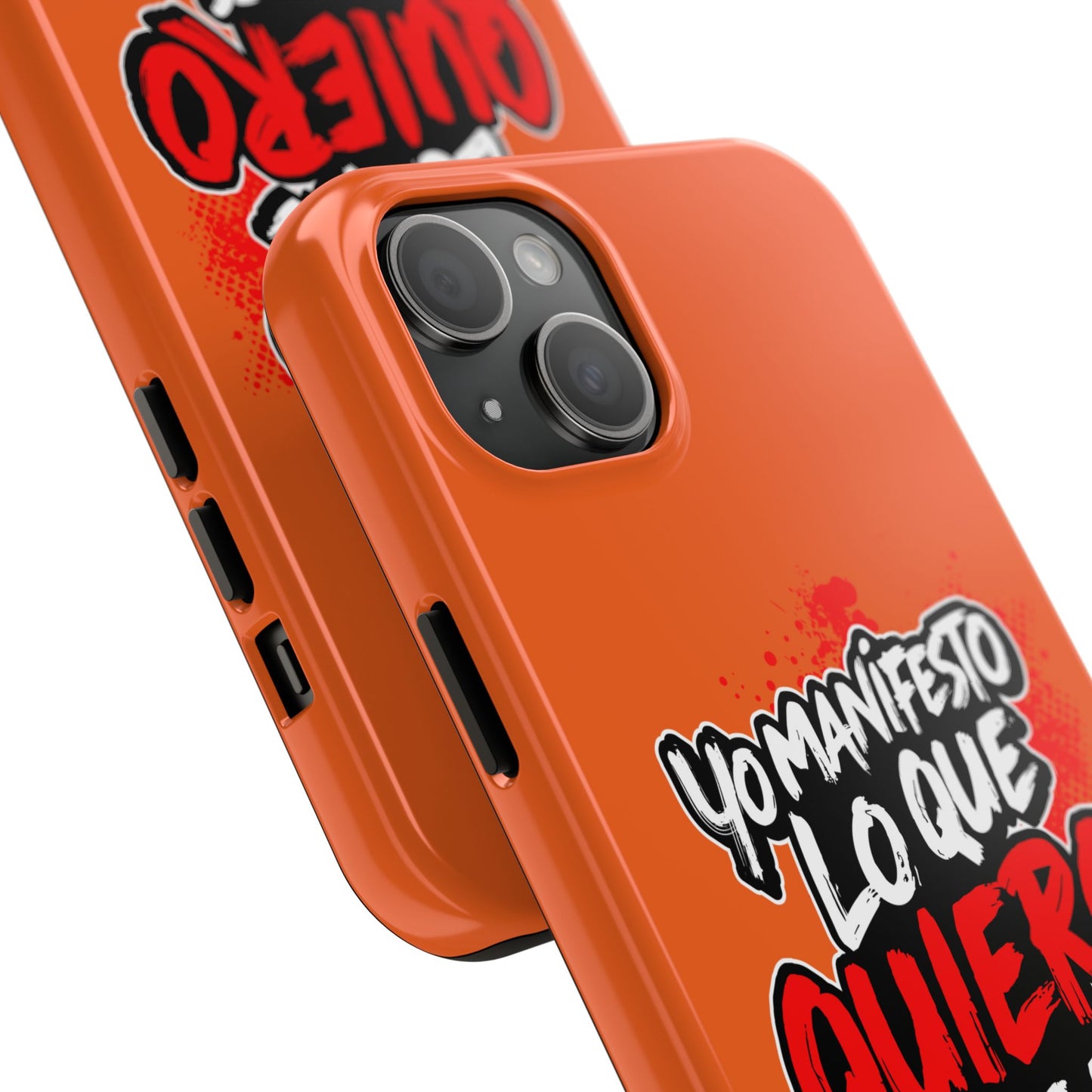 Funda para teléfono "Yo manifiesto lo que quiero" - Naranja
