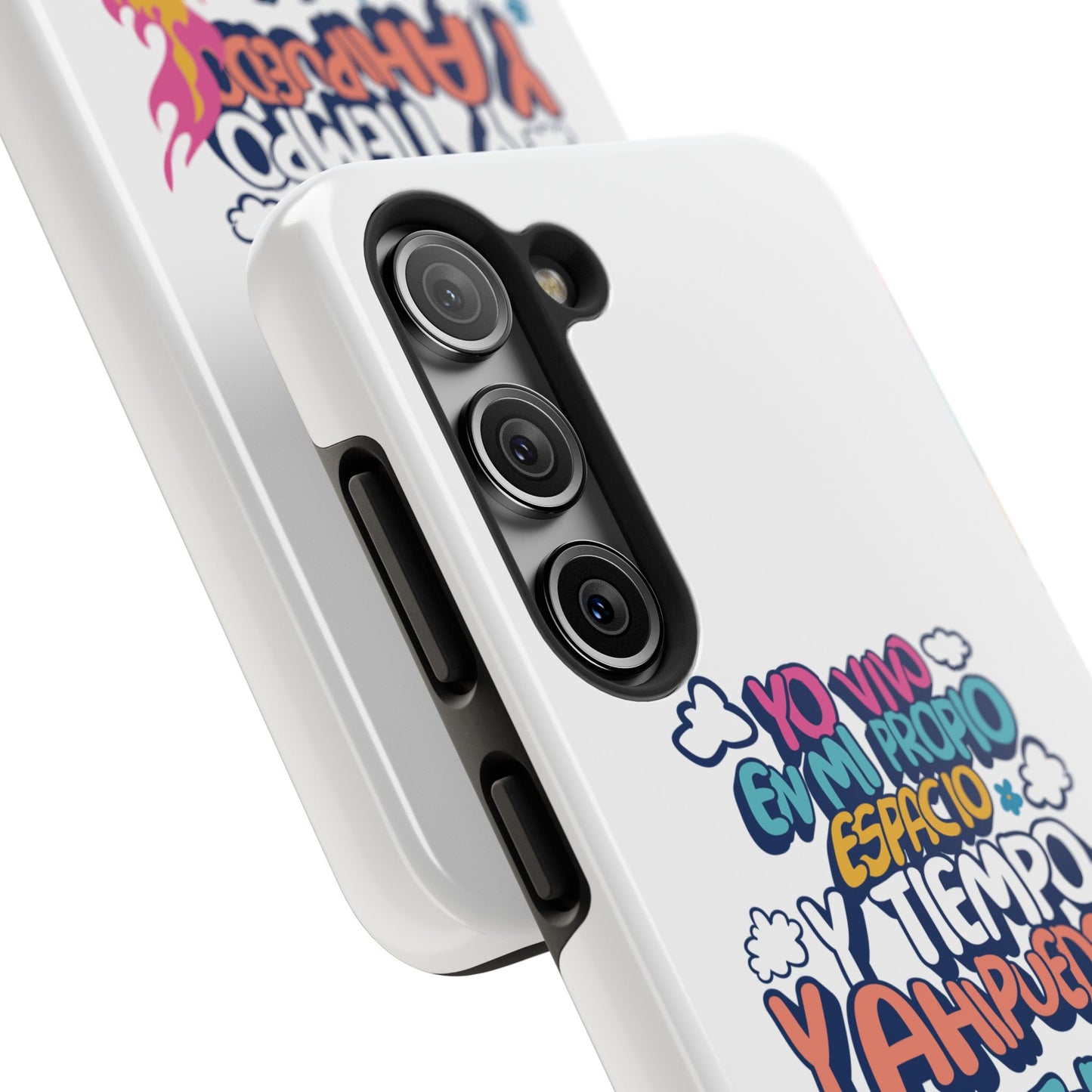 Funda para teléfono "Yo vivo en propio espacio y tiempo" - Blanco