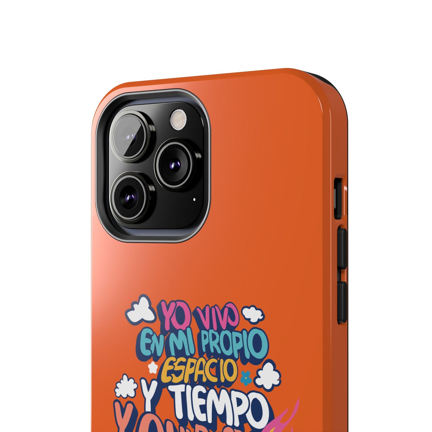 Funda para teléfono "Yo vivo en propio espacio y tiempo" - Naranja