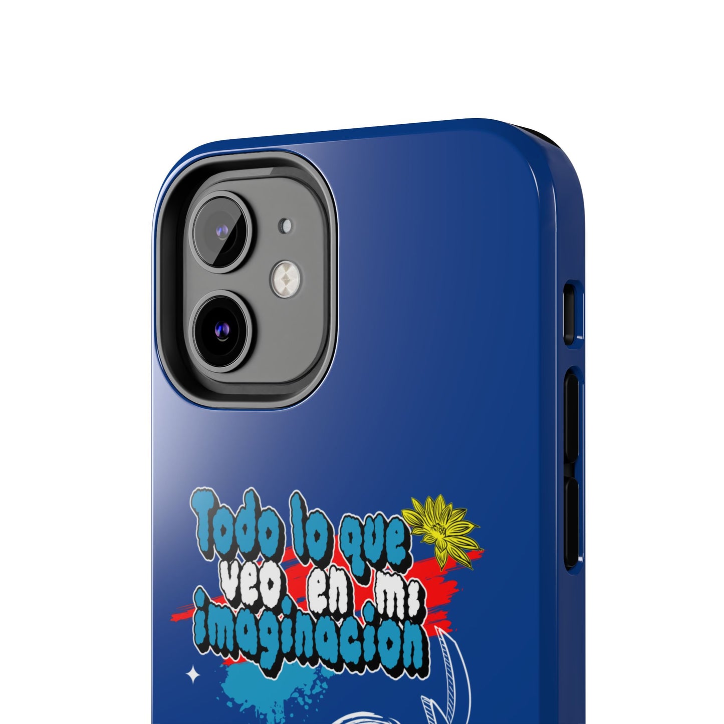 Funda para teléfono "Todo lo que veo en mi imaginación" - Azul