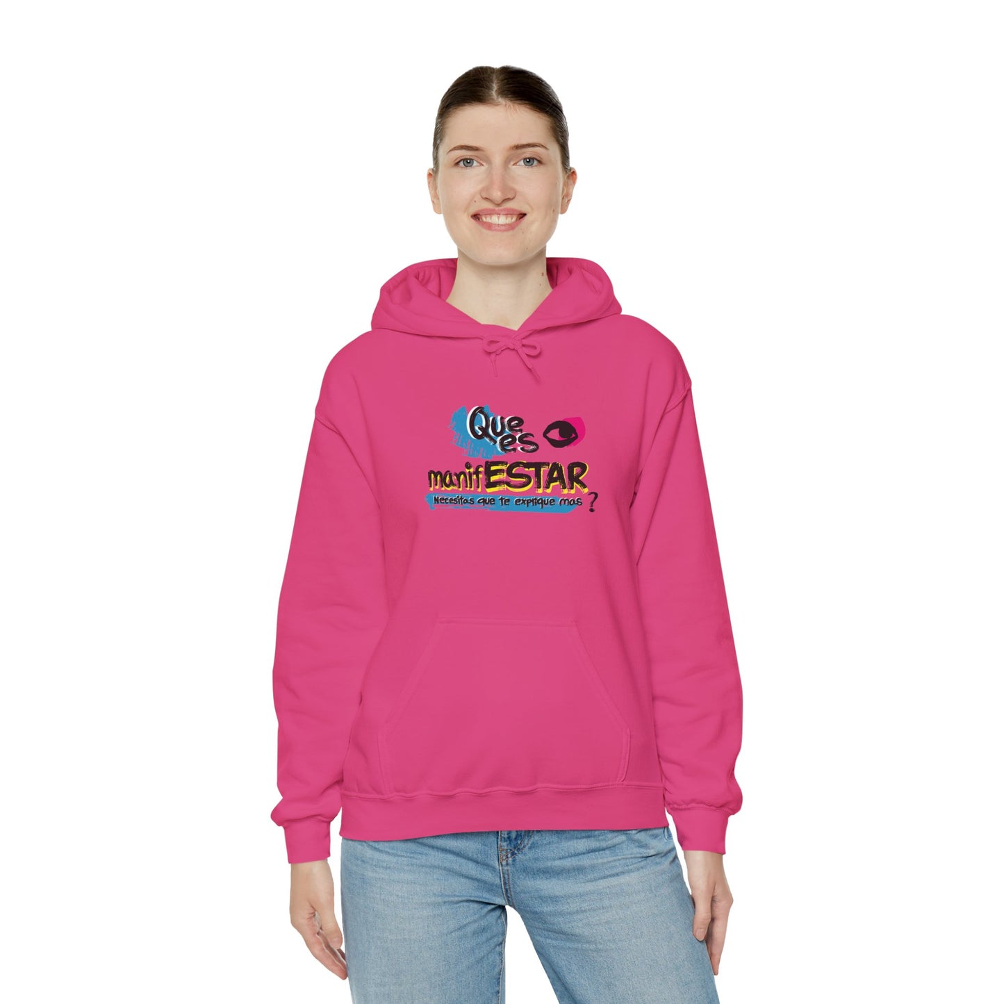 Sudadera con capucha unisex Heavy Blend™ - "¿Qué es manifestar?"