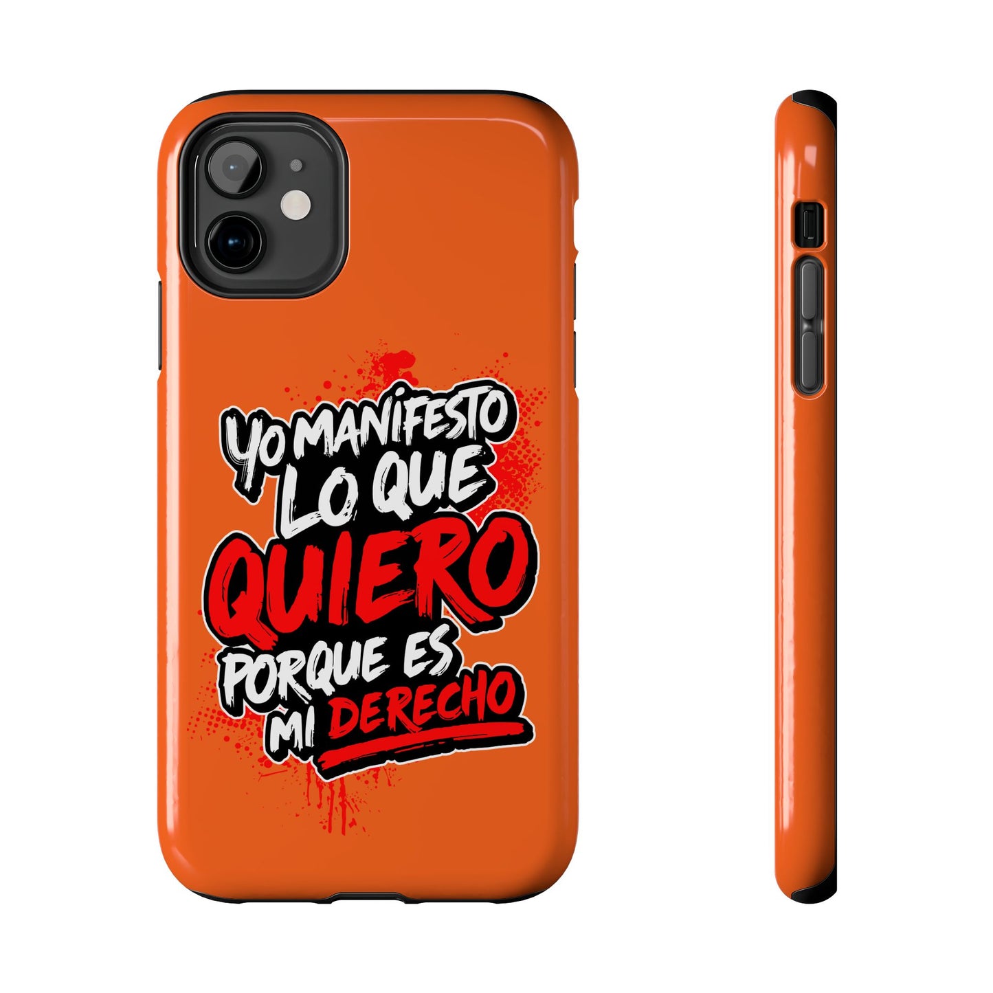 Funda para teléfono "Yo manifiesto lo que quiero" - Naranja