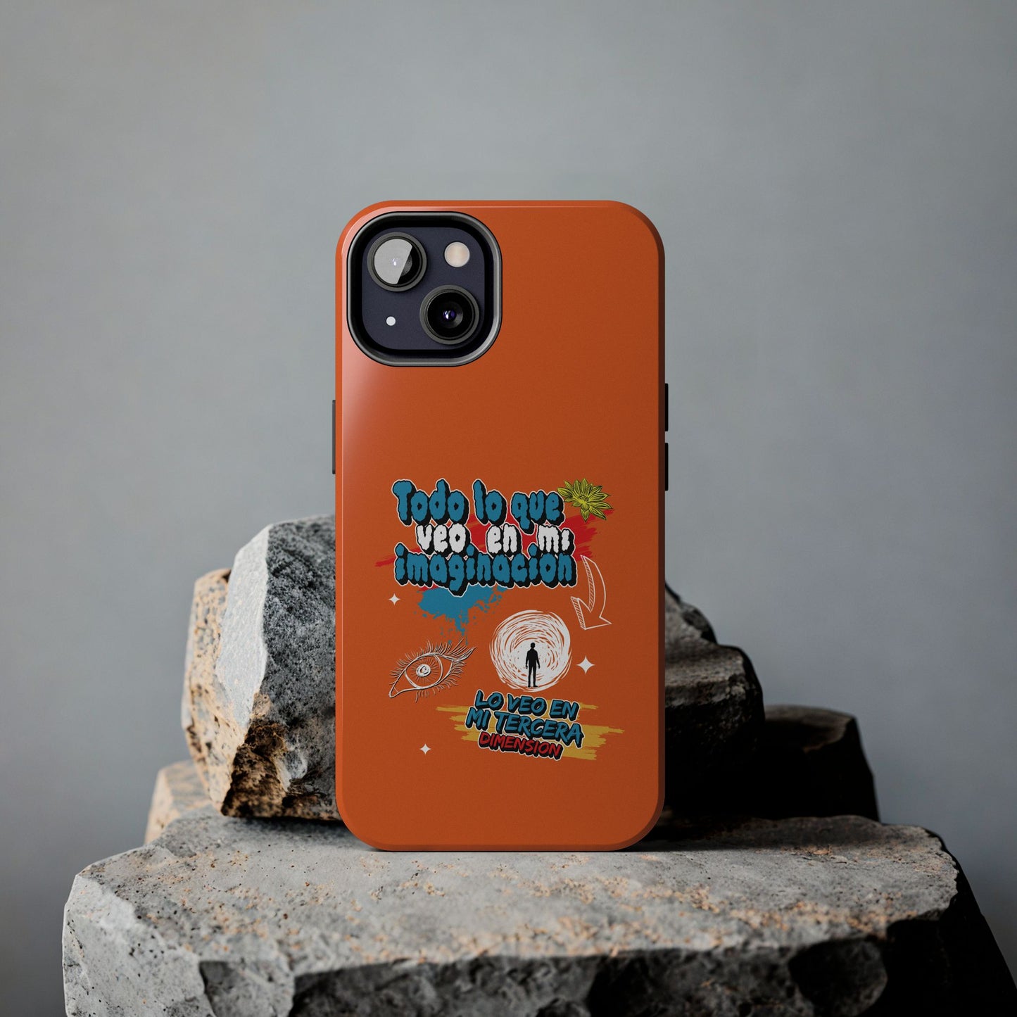Funda para teléfono "Todo lo que veo en mi imaginación" - Naranja