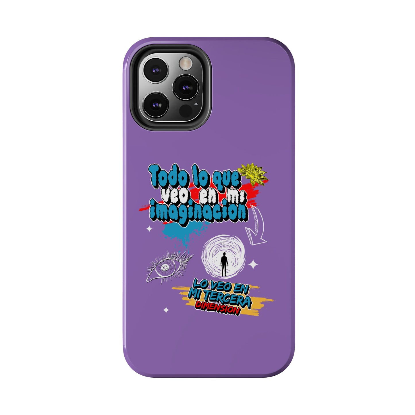 Funda para teléfono "Todo lo que veo en mi imaginación" - Lila