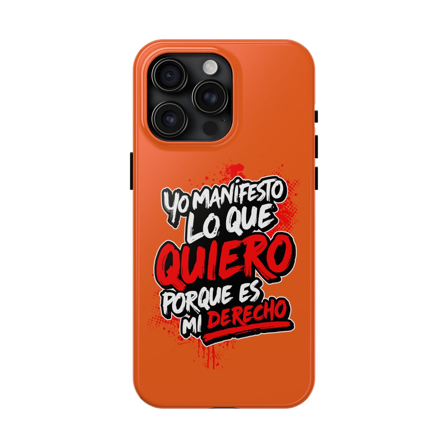 Funda para teléfono "Yo manifiesto lo que quiero" - Naranja