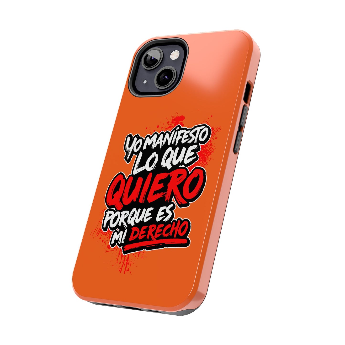 Funda para teléfono "Yo manifiesto lo que quiero" - Naranja