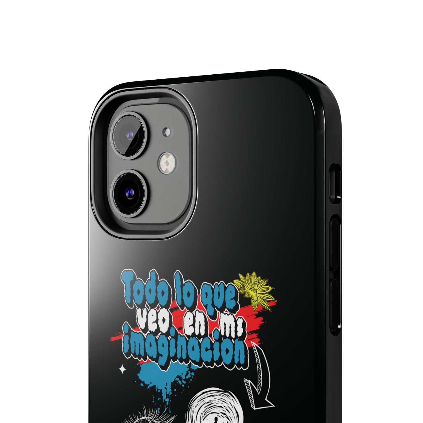 Funda para teléfono "Todo lo que veo en mi imaginación" - Negro