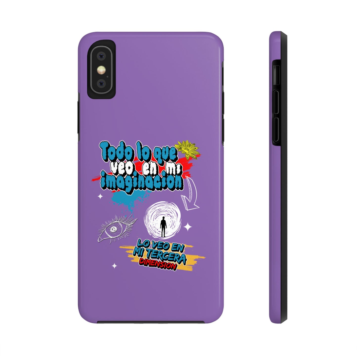 Funda para teléfono "Todo lo que veo en mi imaginación" - Lila