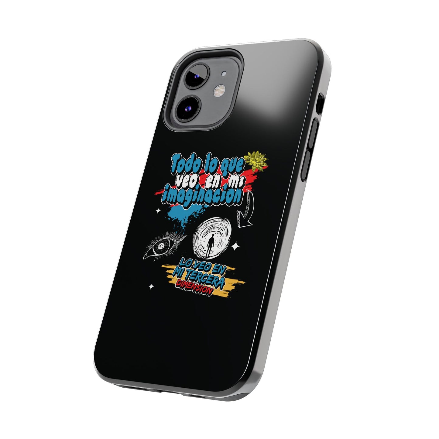 Funda para teléfono "Todo lo que veo en mi imaginación" - Negro