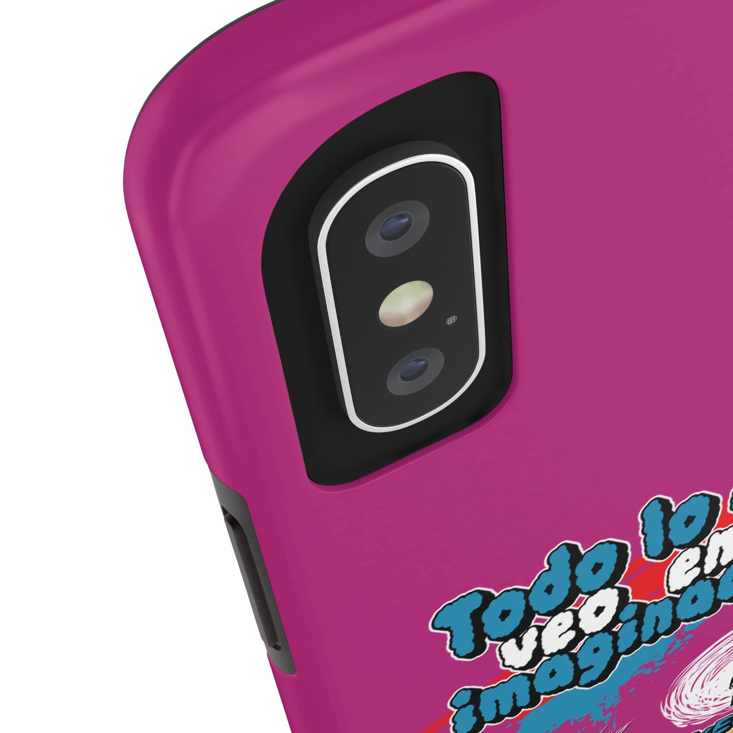 Funda para teléfono "Todo lo que veo en mi imaginación" - Fucsia