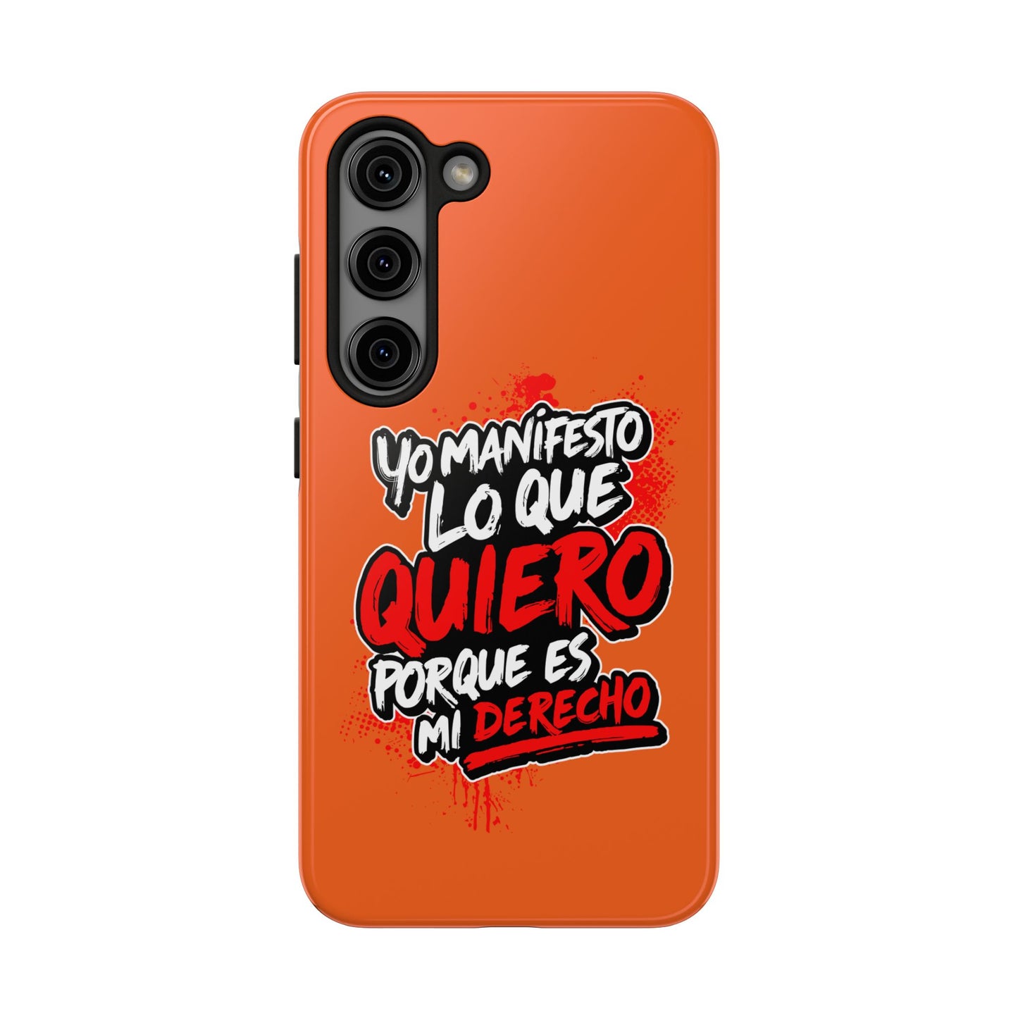 Funda para teléfono "Yo manifiesto lo que quiero" - Naranja