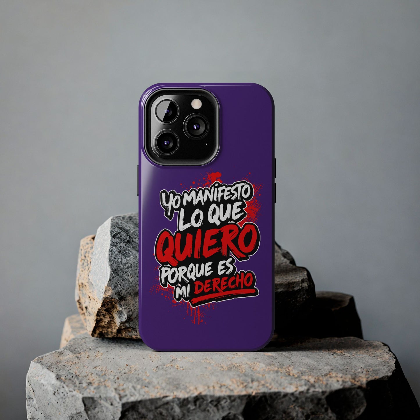 Funda para teléfono "Yo manifiesto lo que quiero" - Violeta