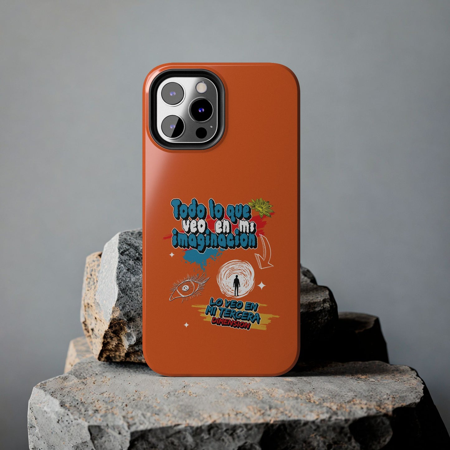 Funda para teléfono "Todo lo que veo en mi imaginación" - Naranja