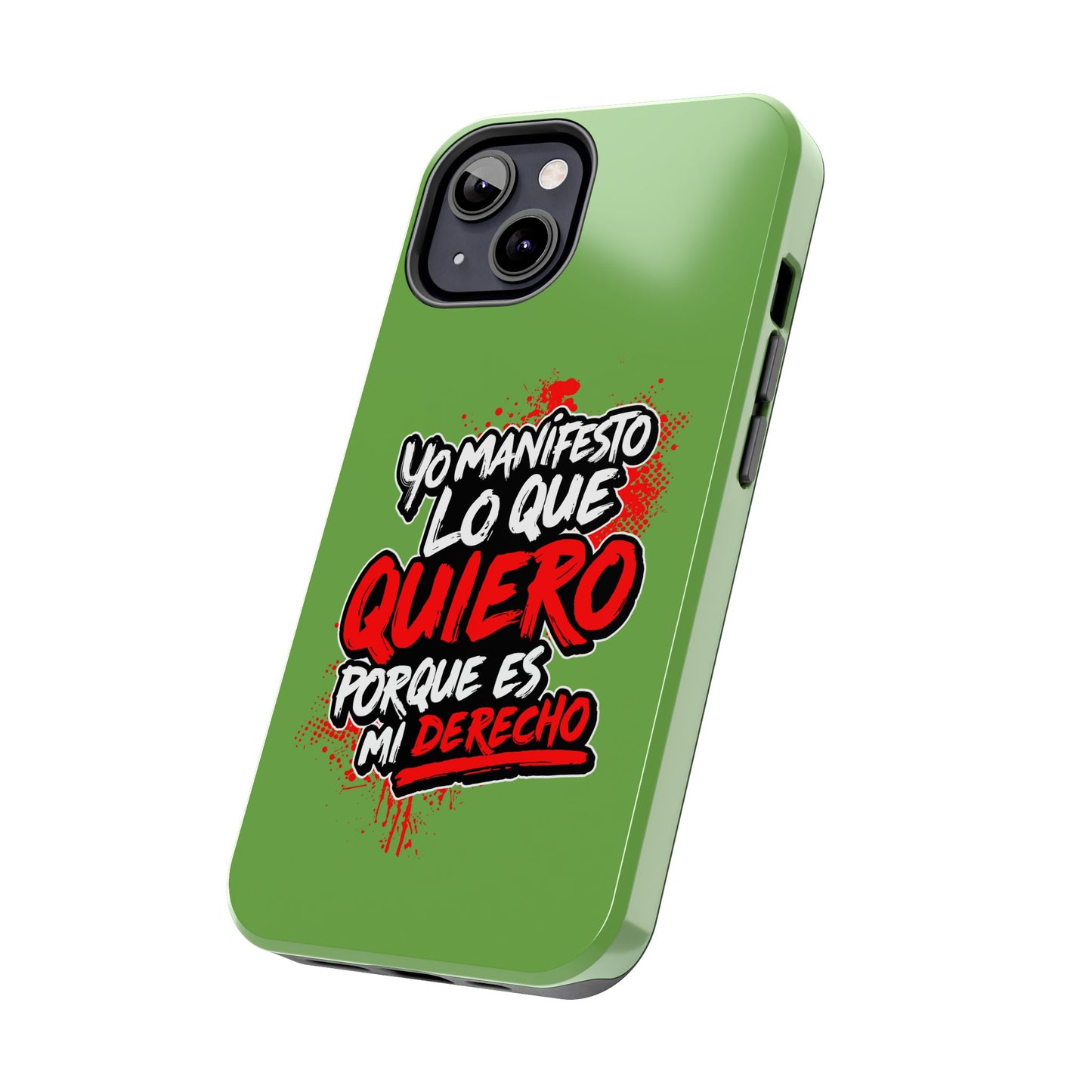 Funda para teléfono "Yo manifiesto lo que quiero" - Verde