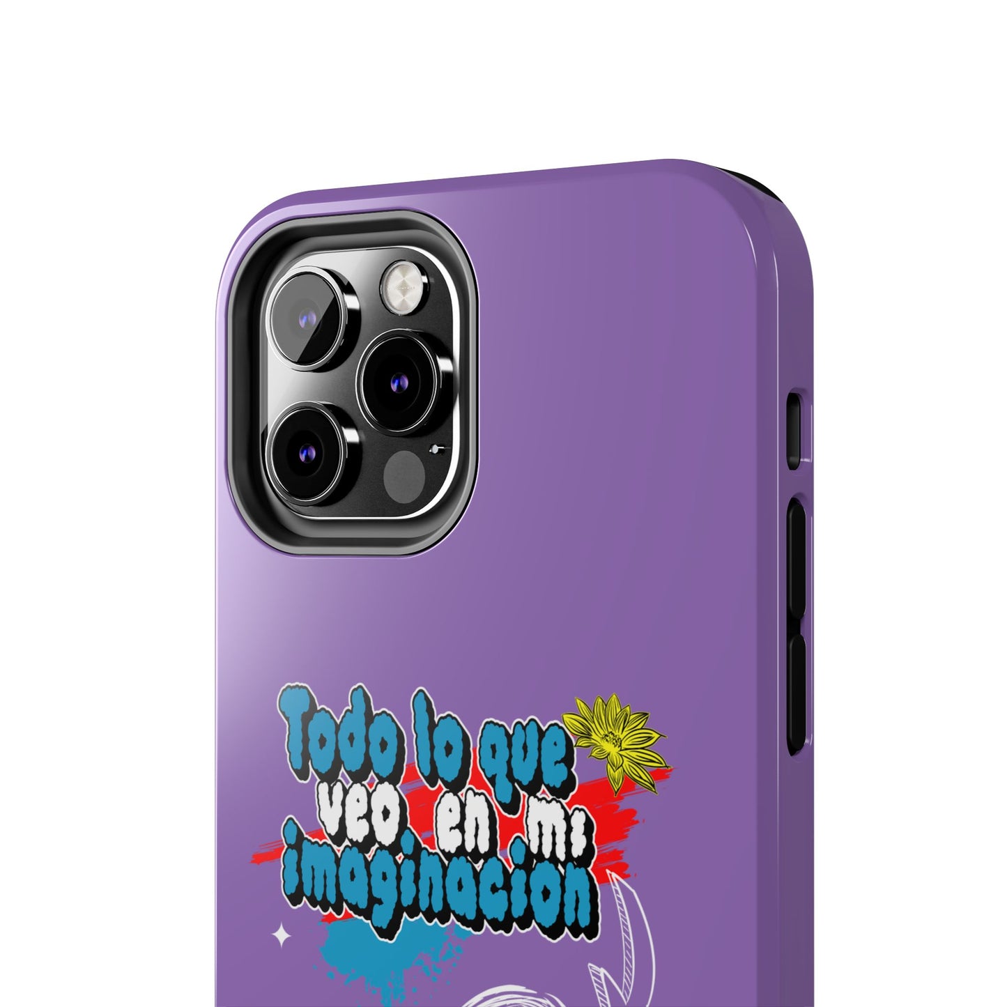 Funda para teléfono "Todo lo que veo en mi imaginación" - Lila