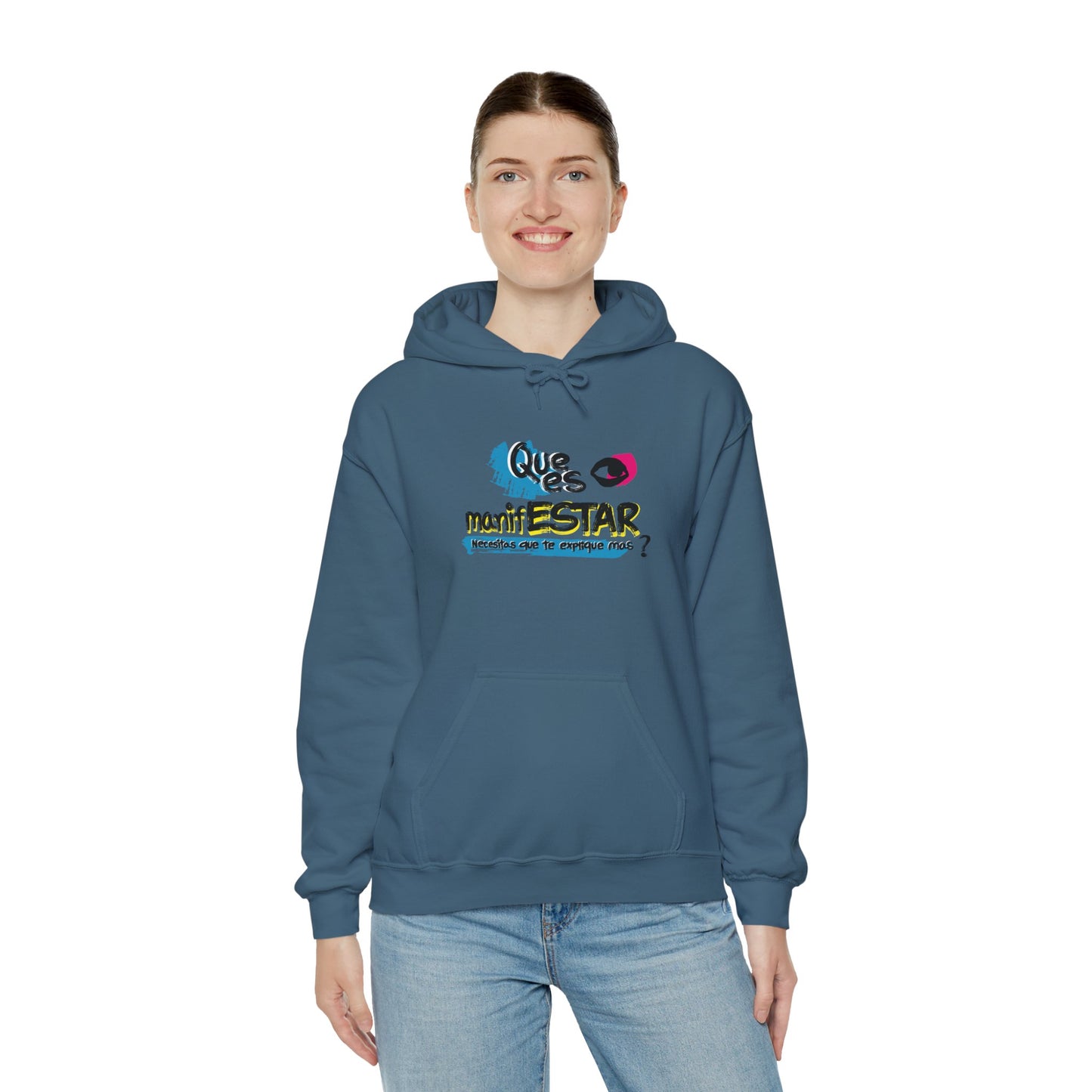 Sudadera con capucha unisex Heavy Blend™ - "¿Qué es manifestar?"