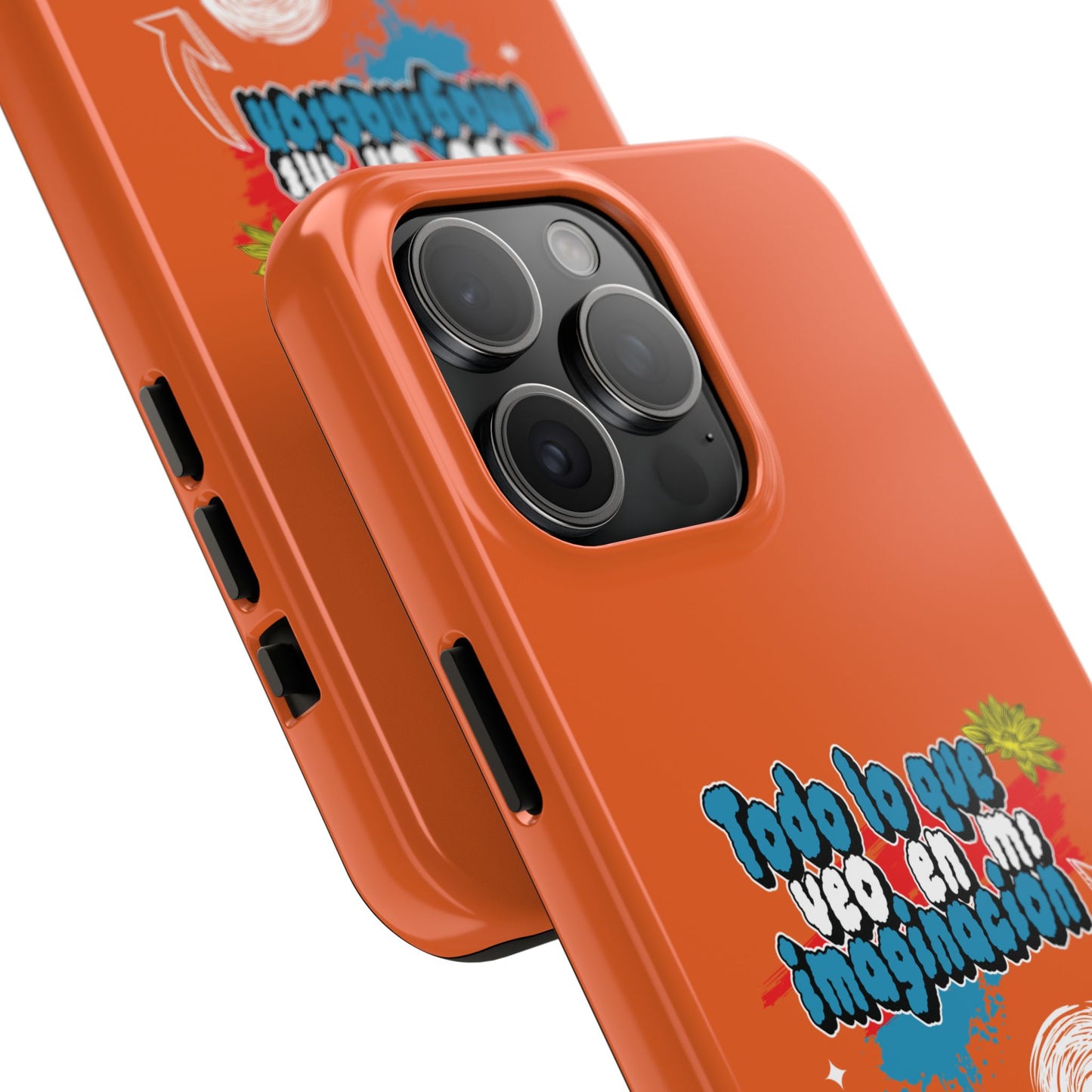 Funda para teléfono "Todo lo que veo en mi imaginación" - Naranja