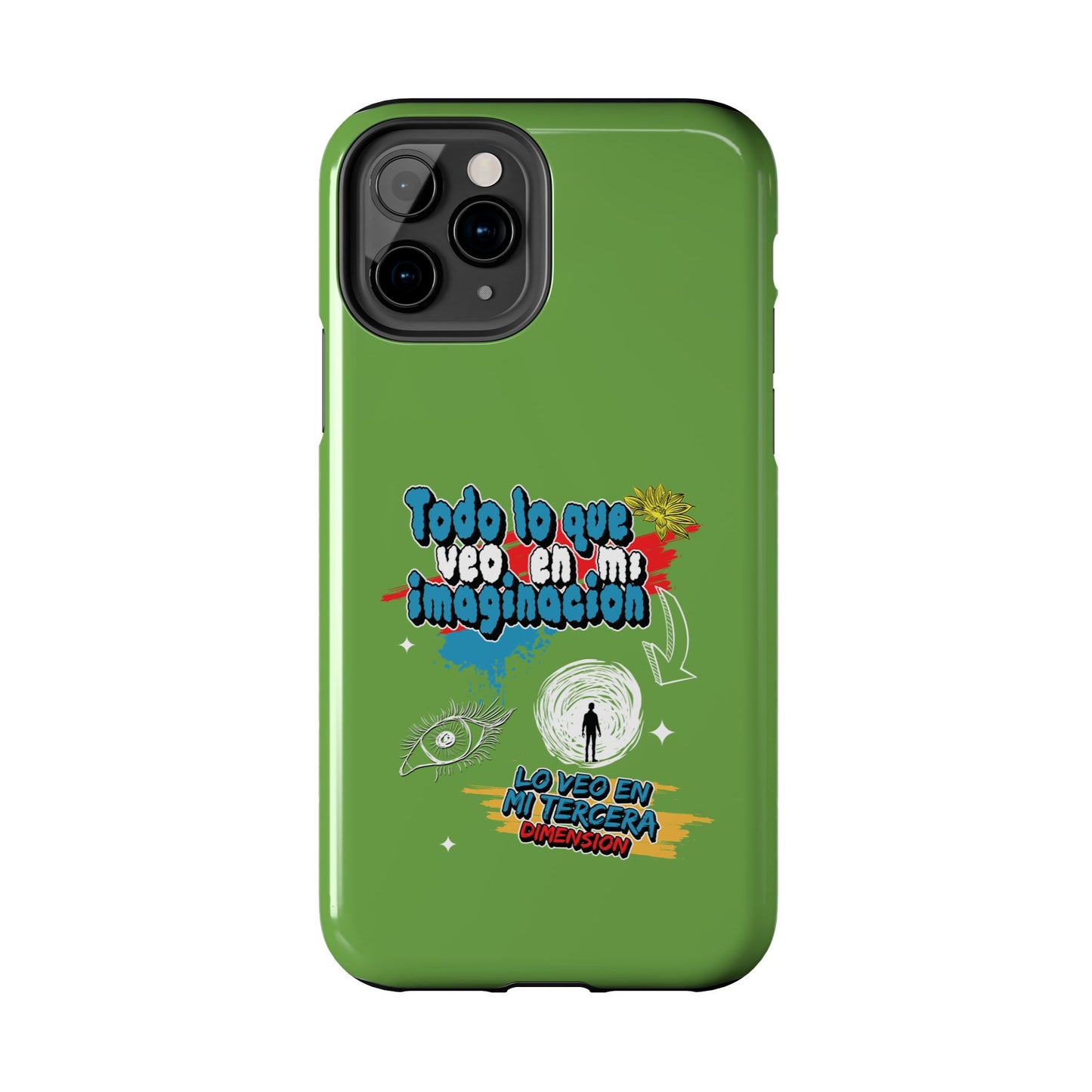 Funda para teléfono "Todo lo que veo en mi imaginación" - Verde