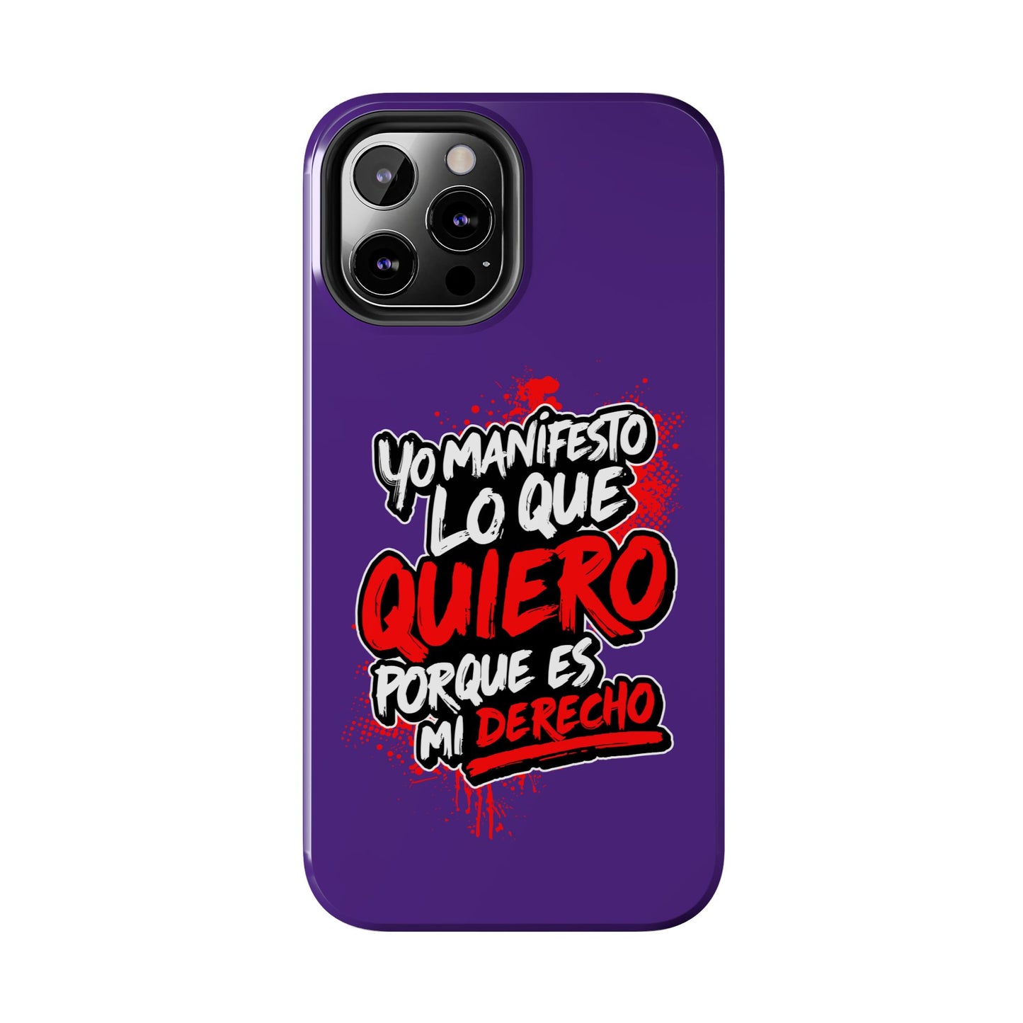 Funda para teléfono "Yo manifiesto lo que quiero" - Violeta