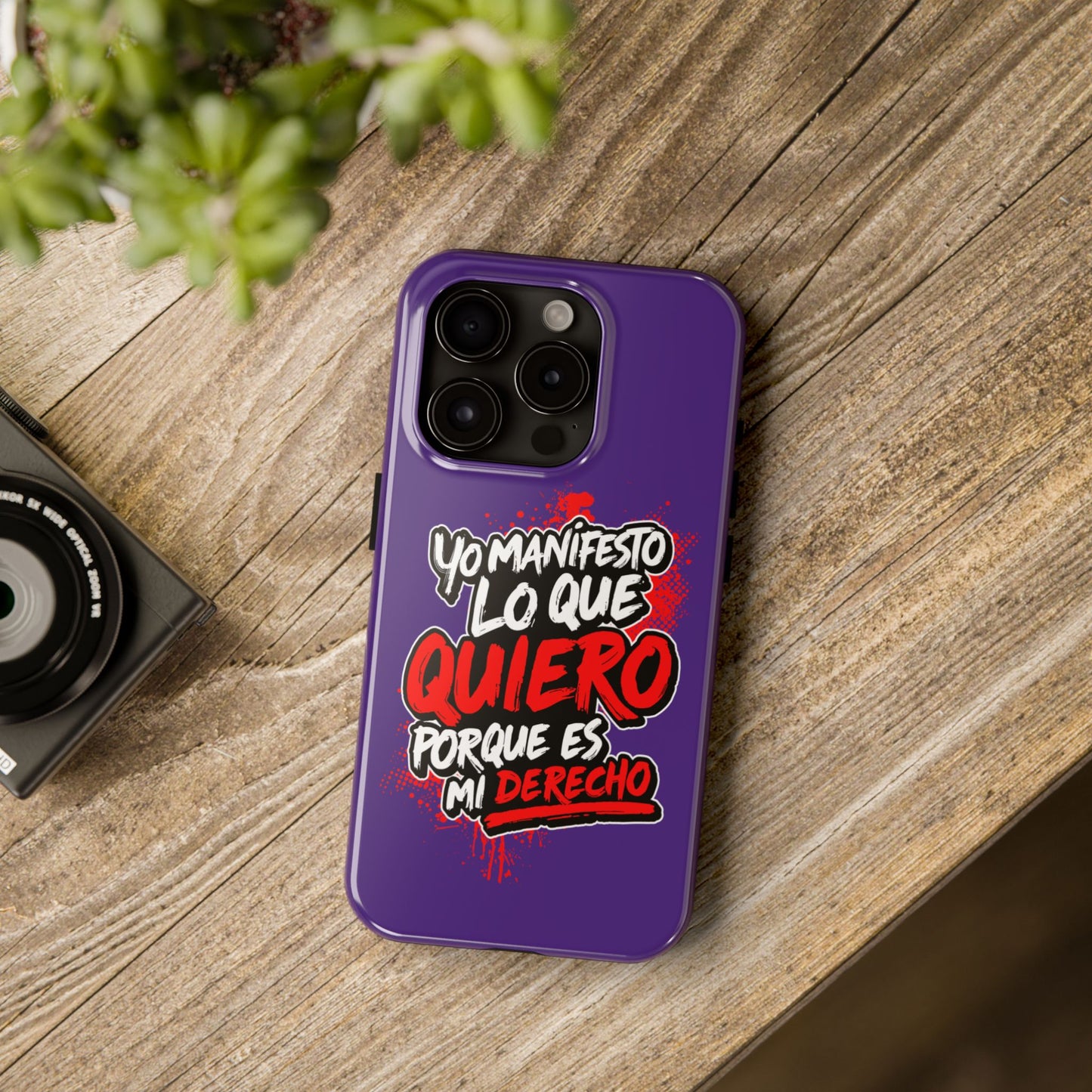 Funda para teléfono "Yo manifiesto lo que quiero" - Violeta