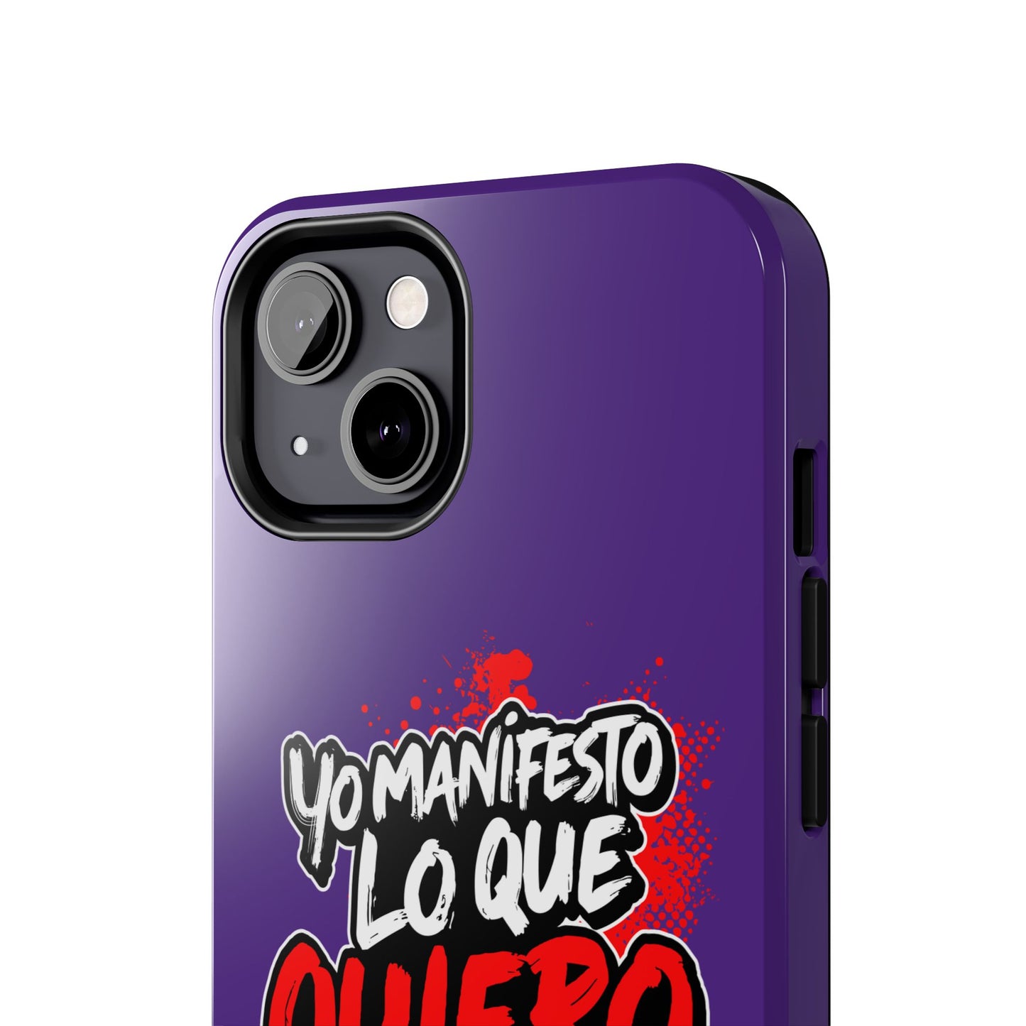 Funda para teléfono "Yo manifiesto lo que quiero" - Violeta