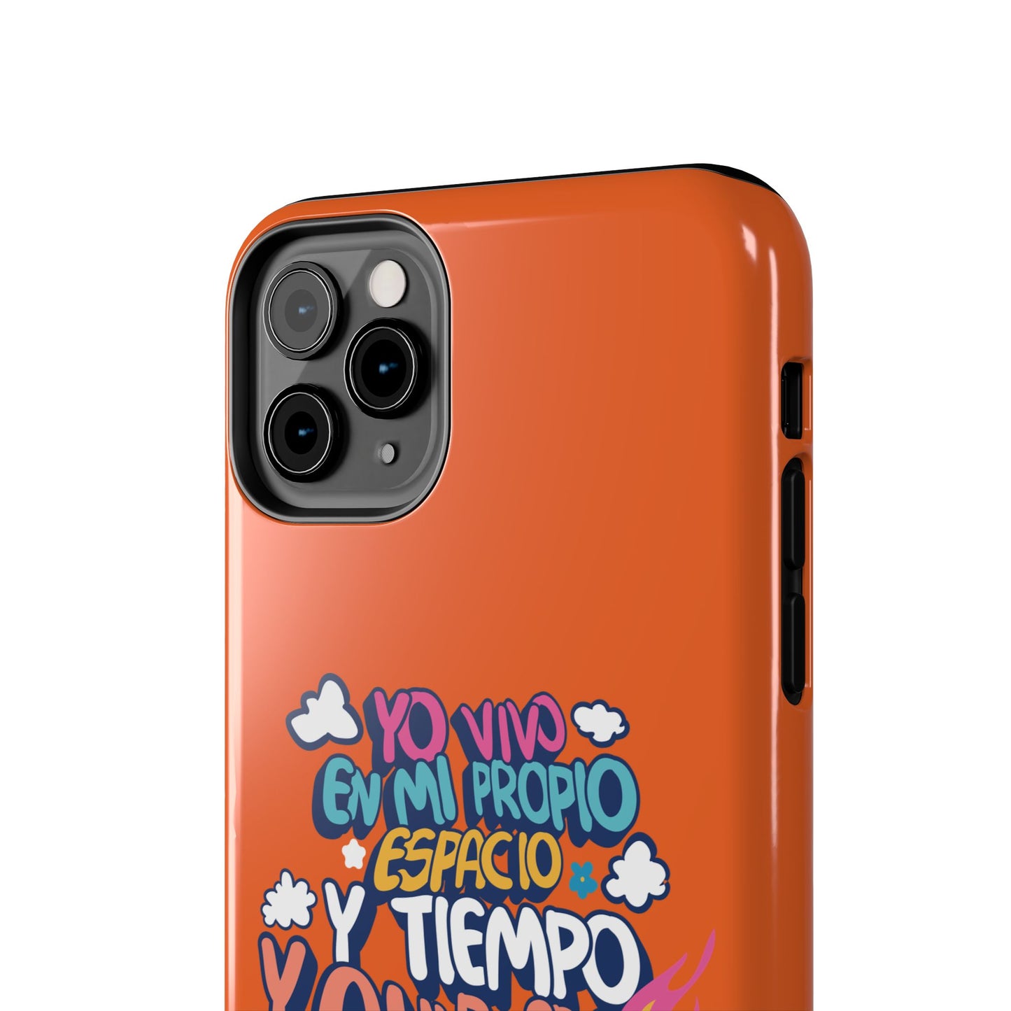 Funda para teléfono "Yo vivo en propio espacio y tiempo" - Naranja