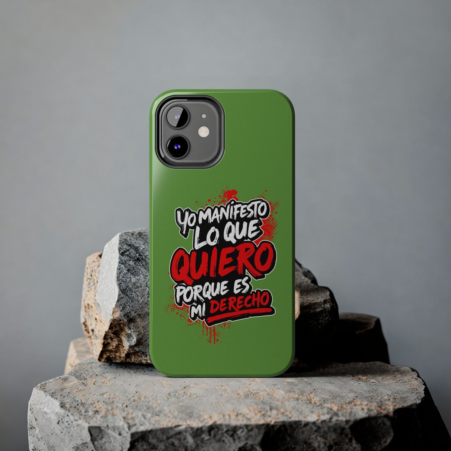Funda para teléfono "Yo manifiesto lo que quiero" - Verde