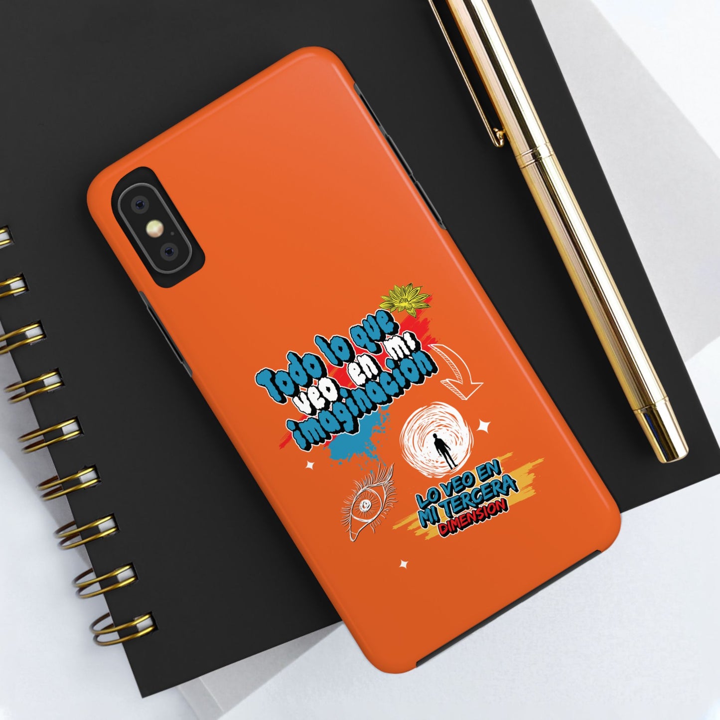 Funda para teléfono "Todo lo que veo en mi imaginación" - Naranja