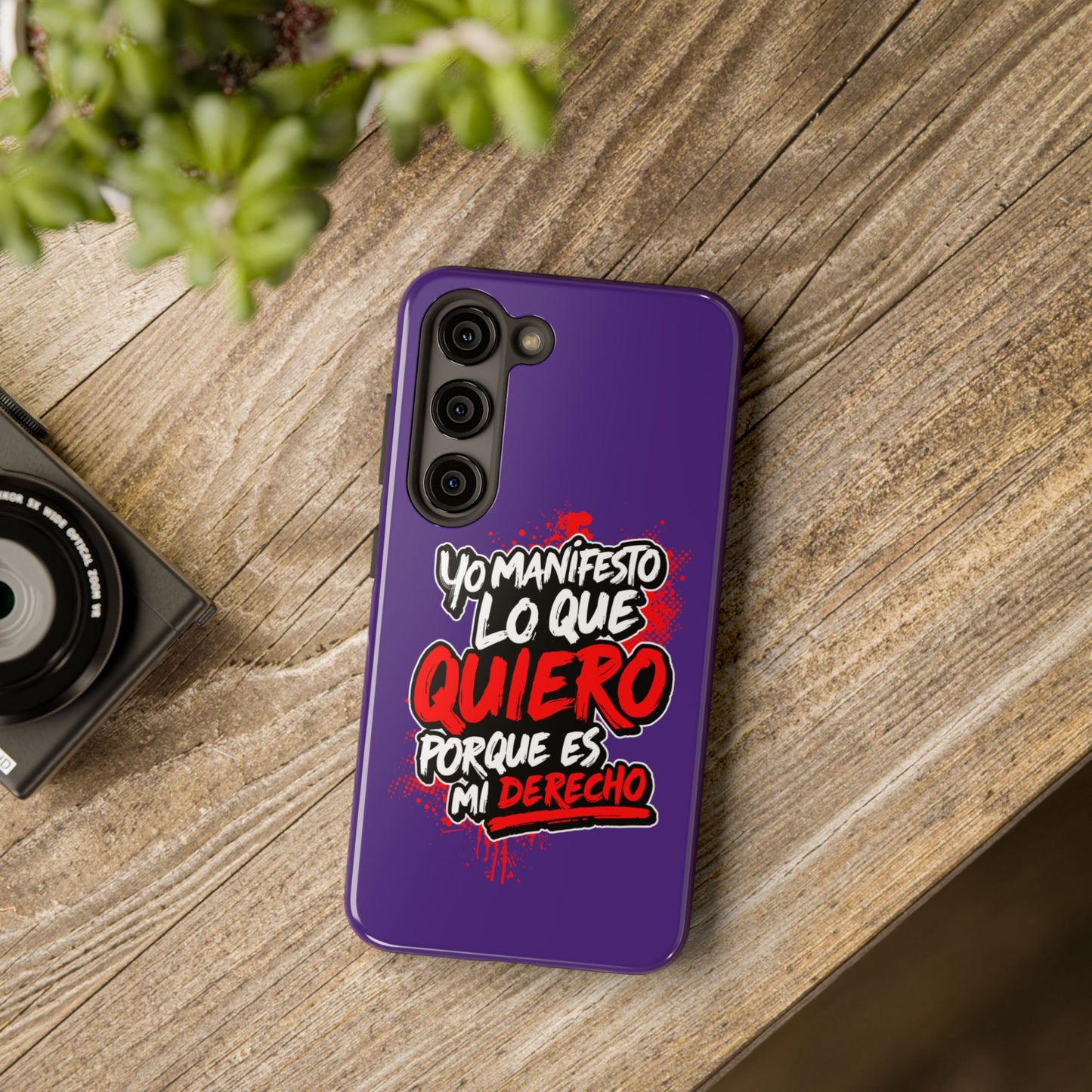 Funda para teléfono "Yo manifiesto lo que quiero" - Violeta